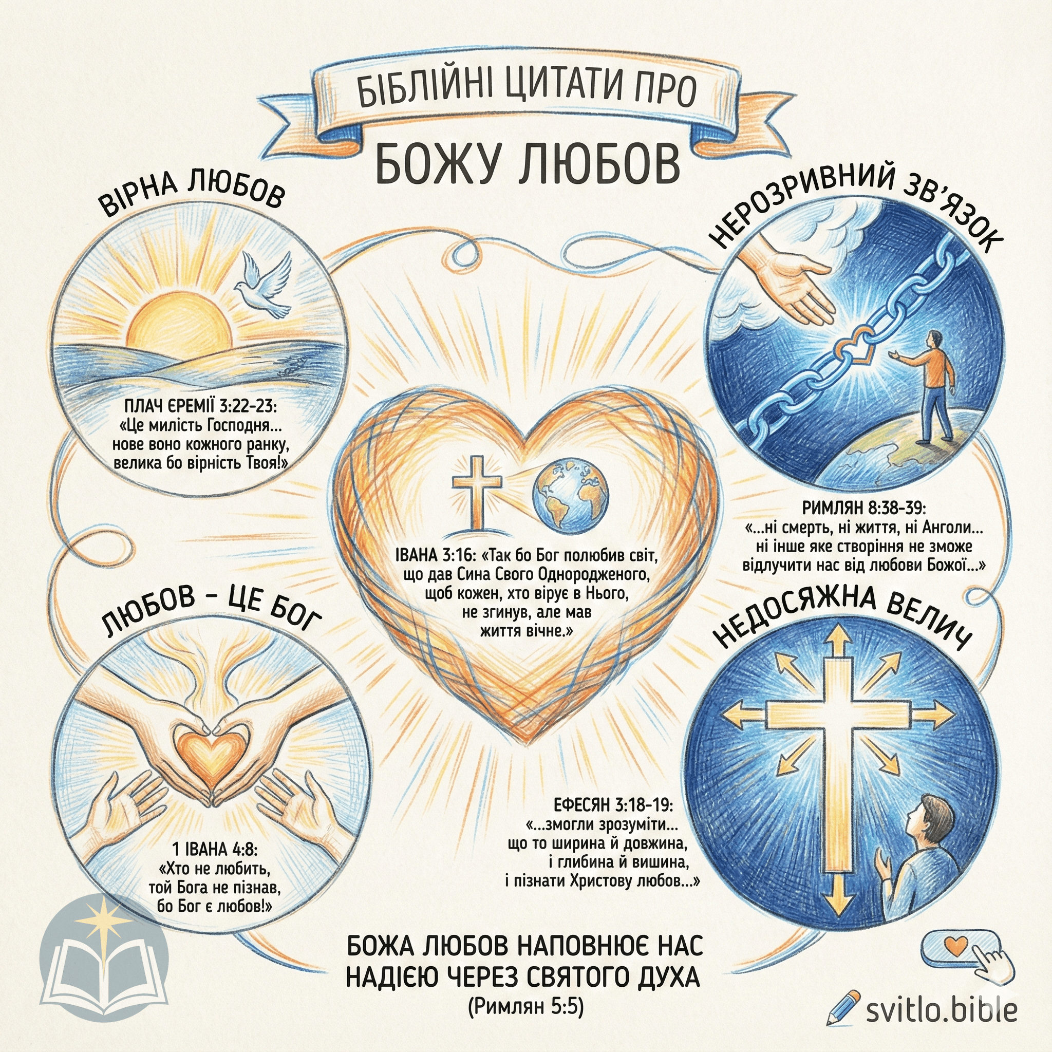 вірші з Біблії про любов Божу