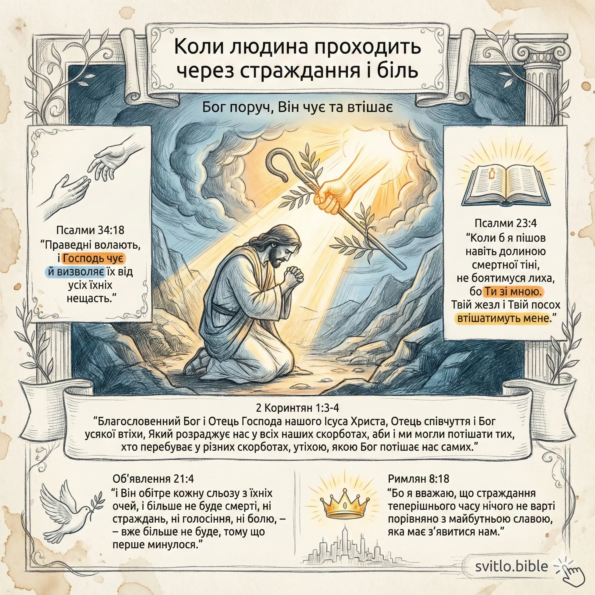 коли людина проходить через страждання і біль