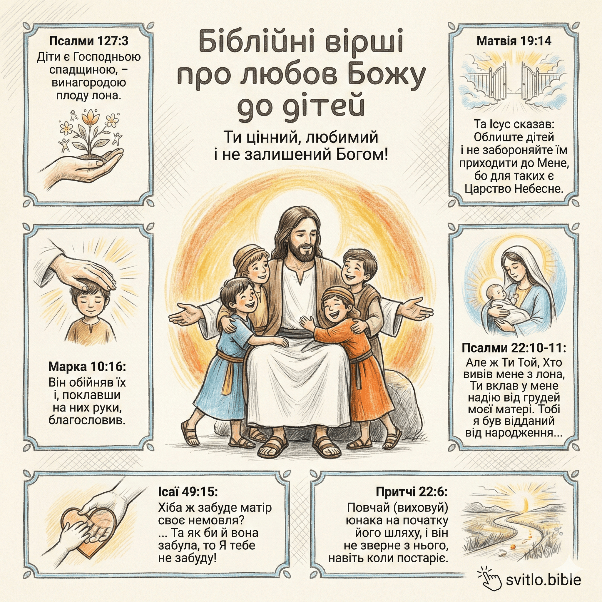 дитячі християнські вірші з Біблії для дітей