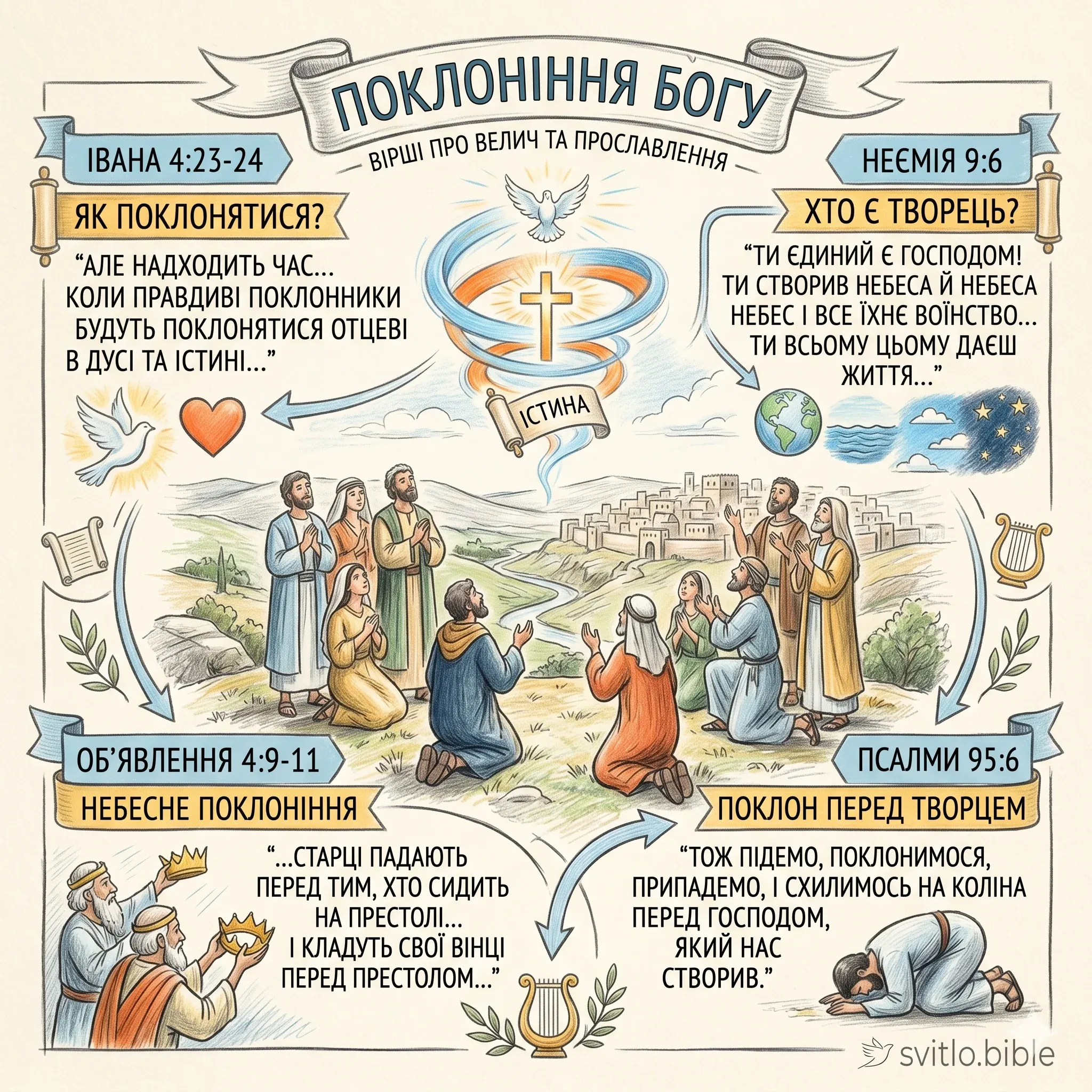 Біблійні цитати про поклоніння Богу