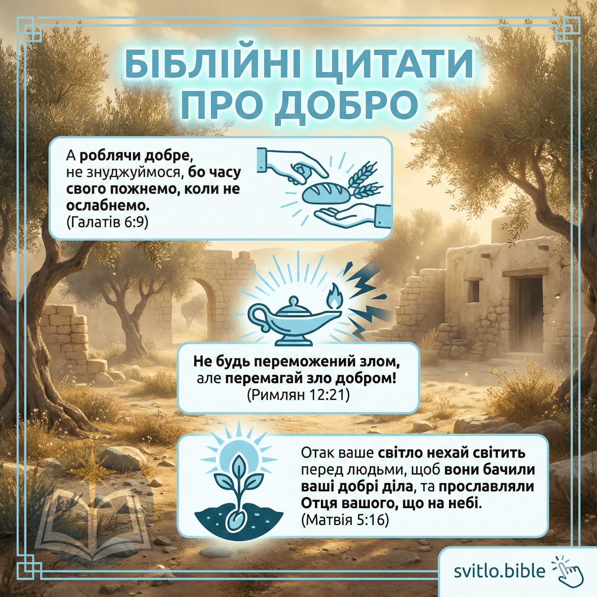 Біблійні цитати про добро