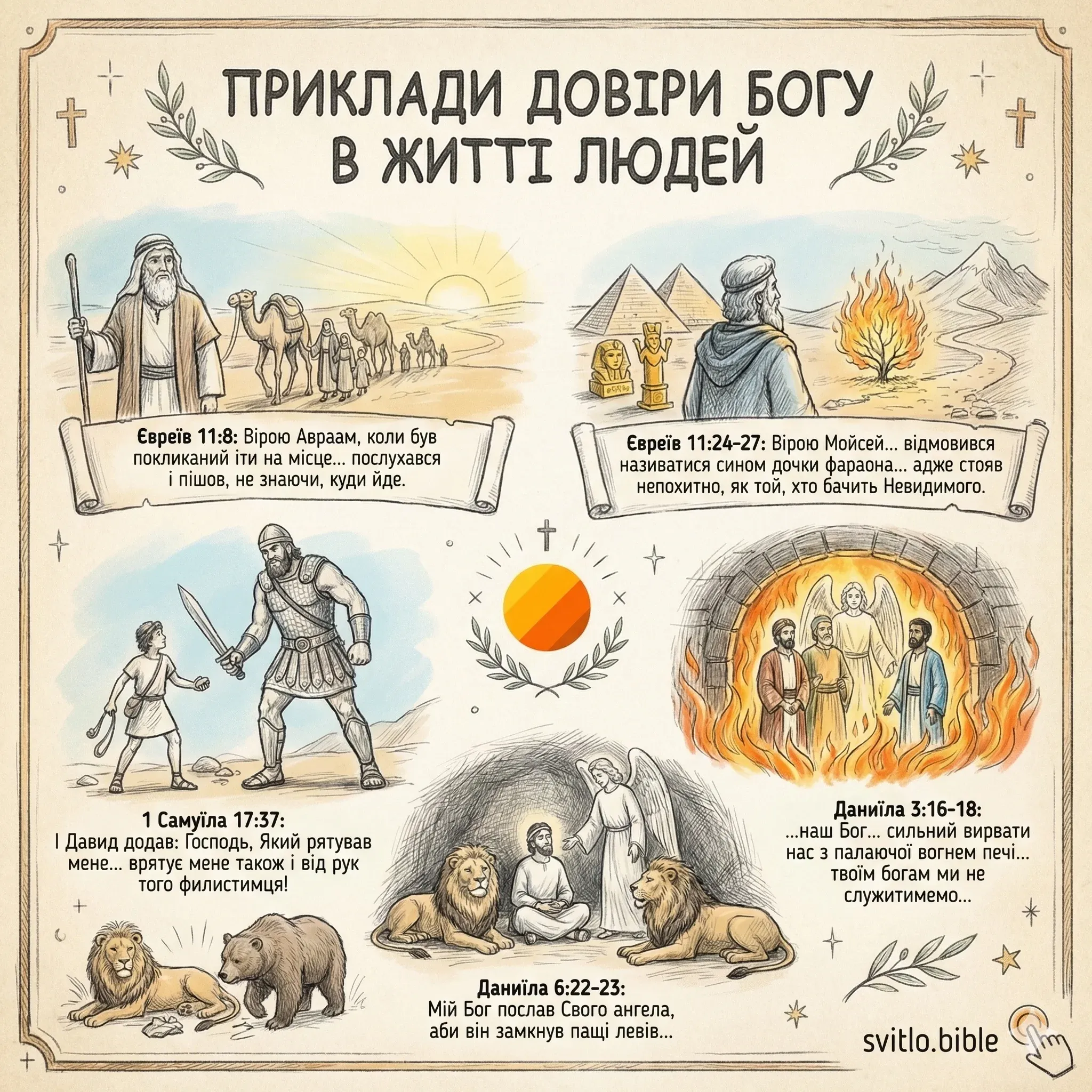 приклади довіри Богу в Біблії