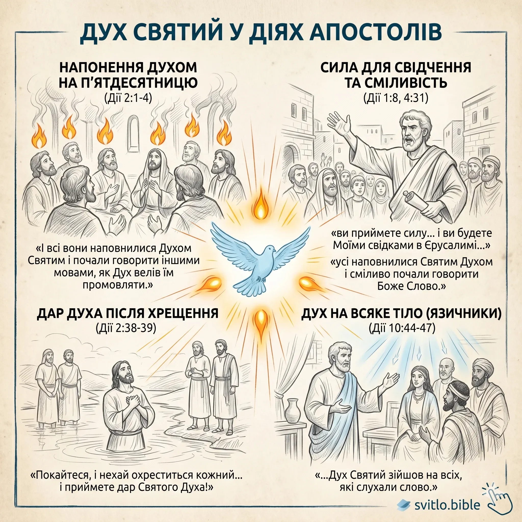 зішестя Духа Святого і Його дія в Церкві