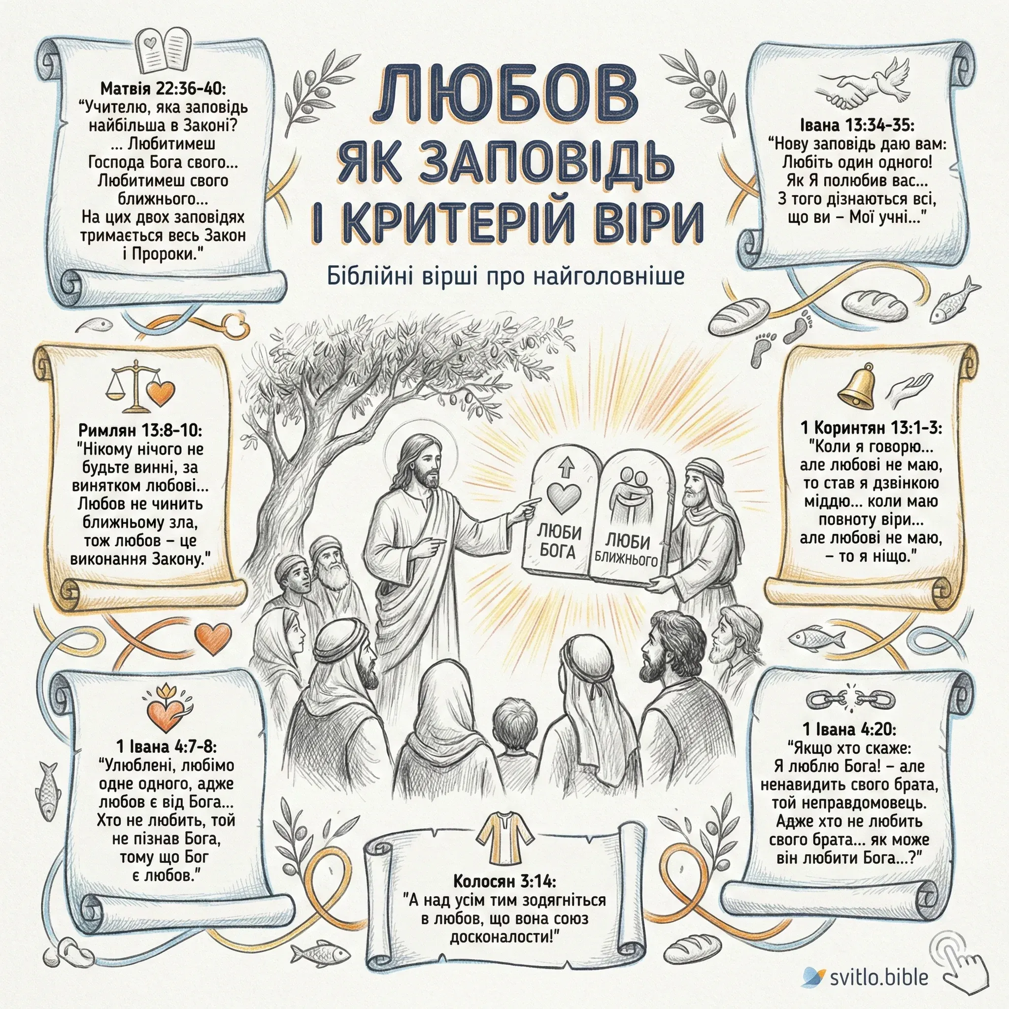 де в біблії написано про любов