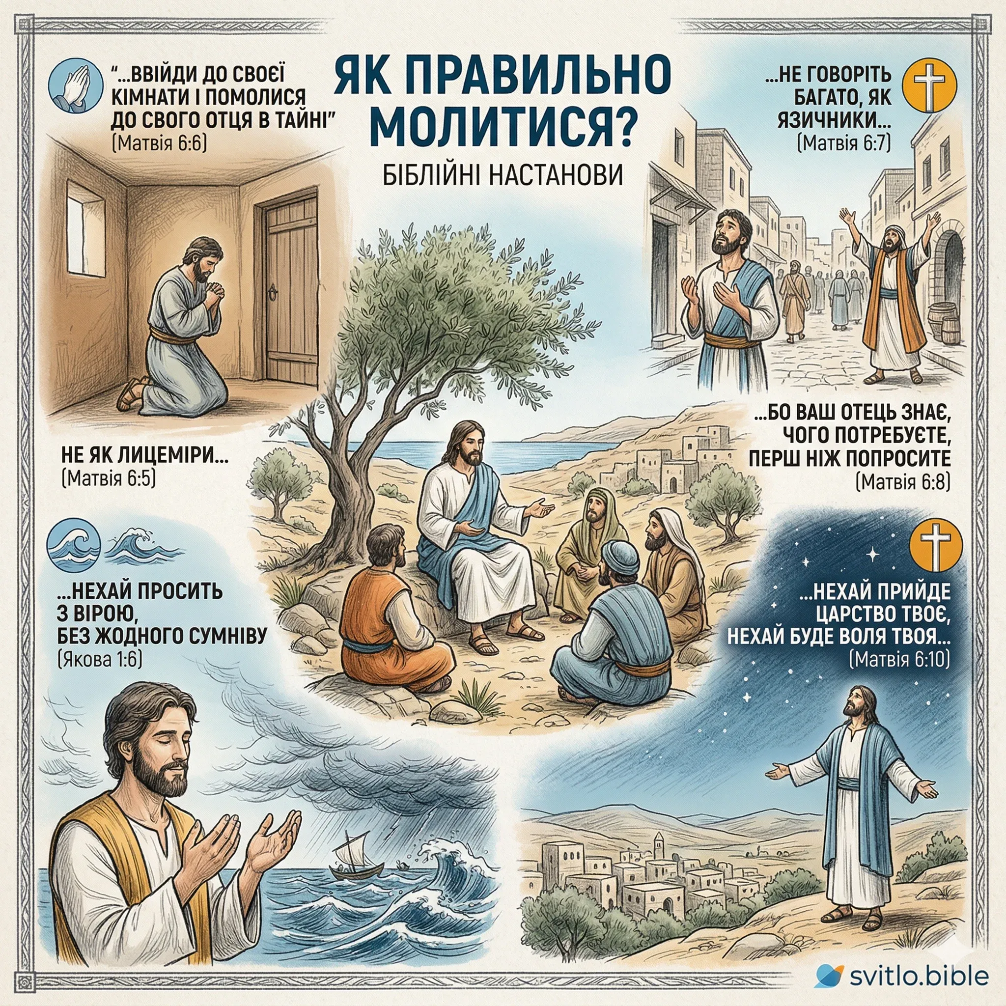 Біблійні цитати як молитися