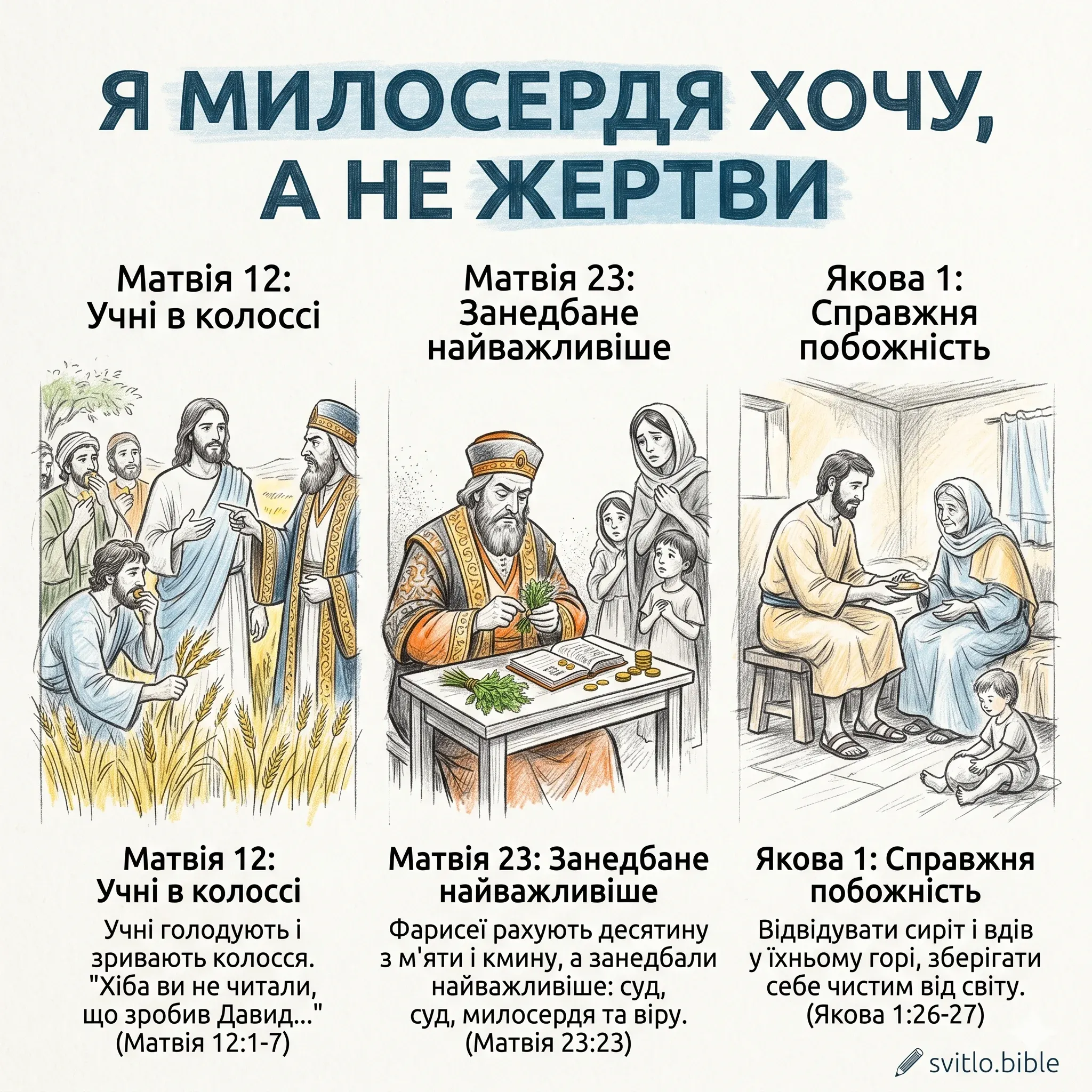 милосердя хочу а не жертви