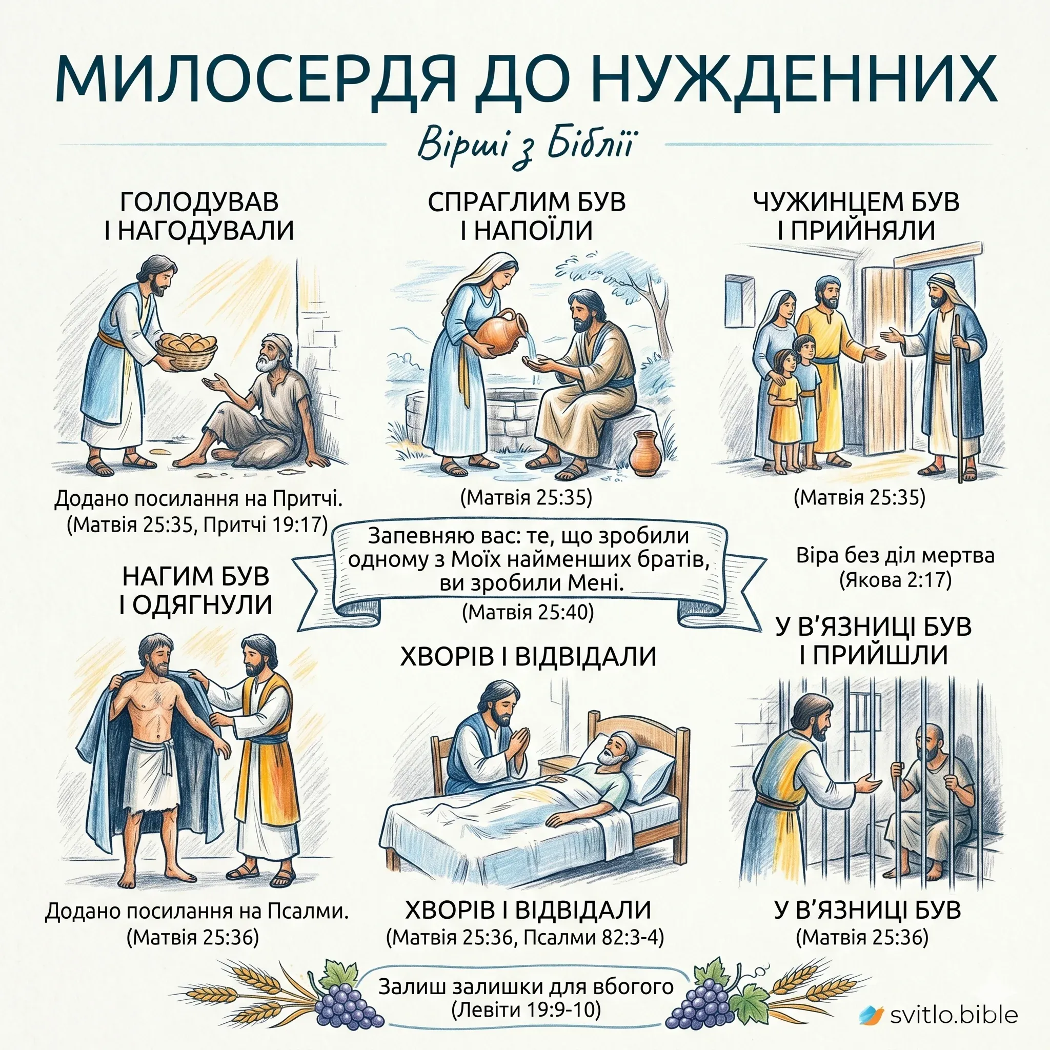 Біблія про милосердя до нужденних