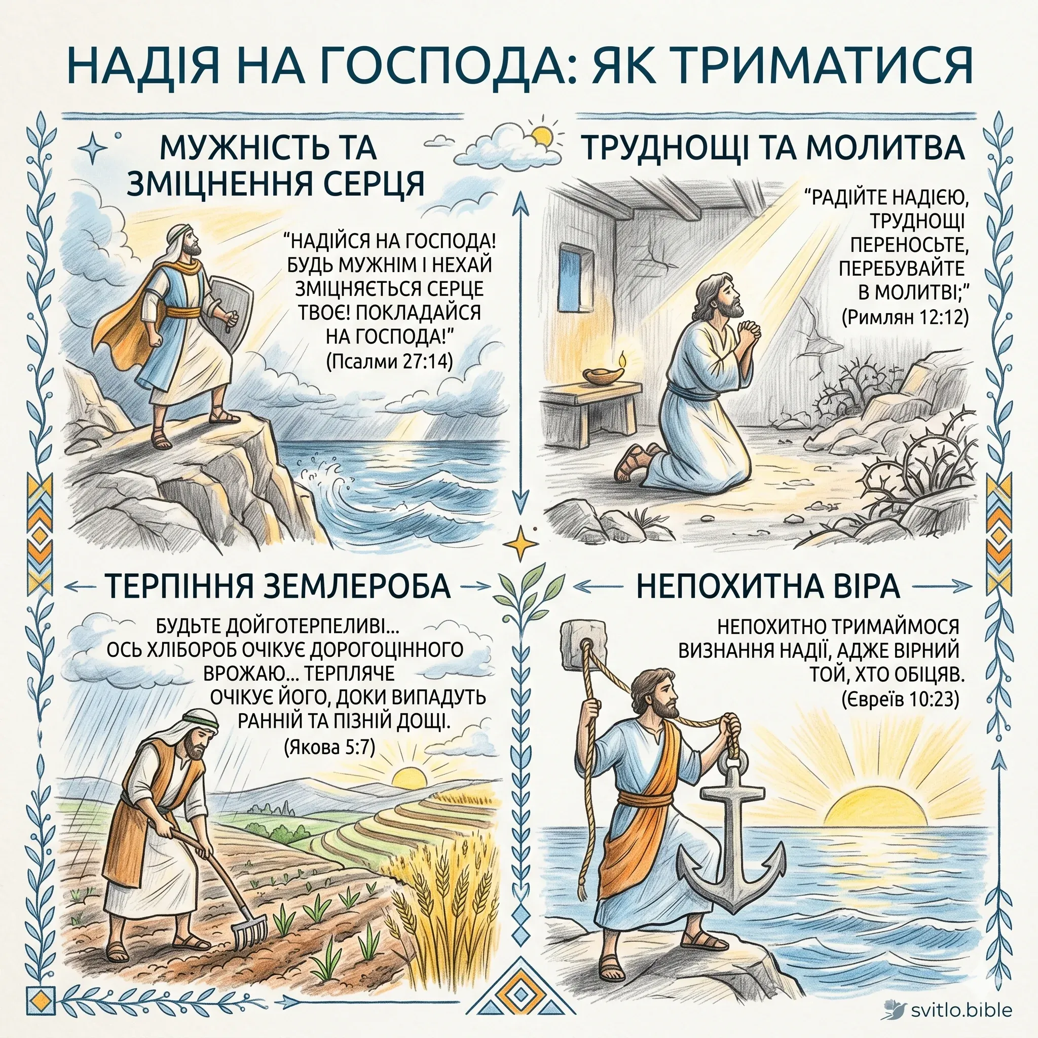надія на Господа у смиренні та терпінні