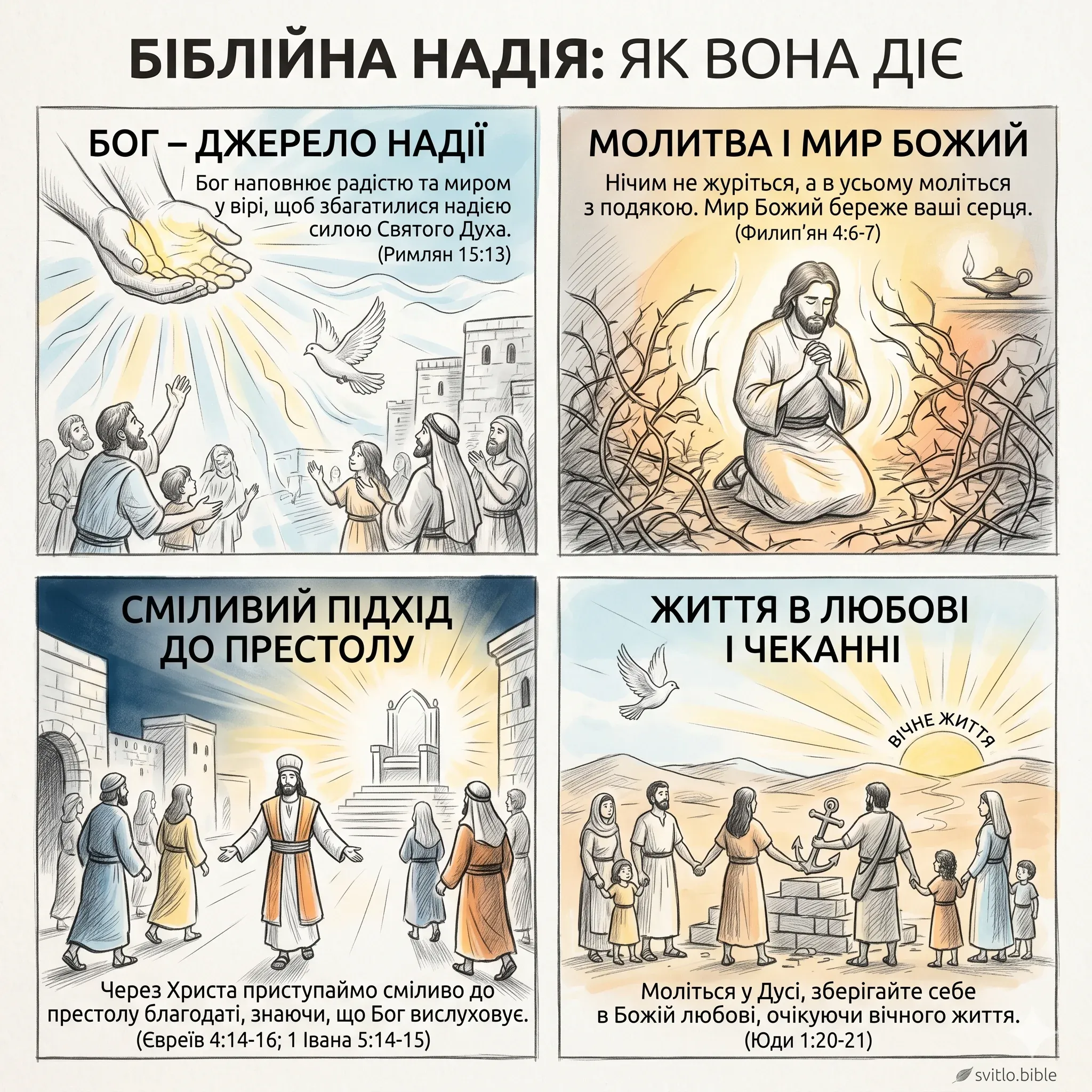 хто надію складає на Бога