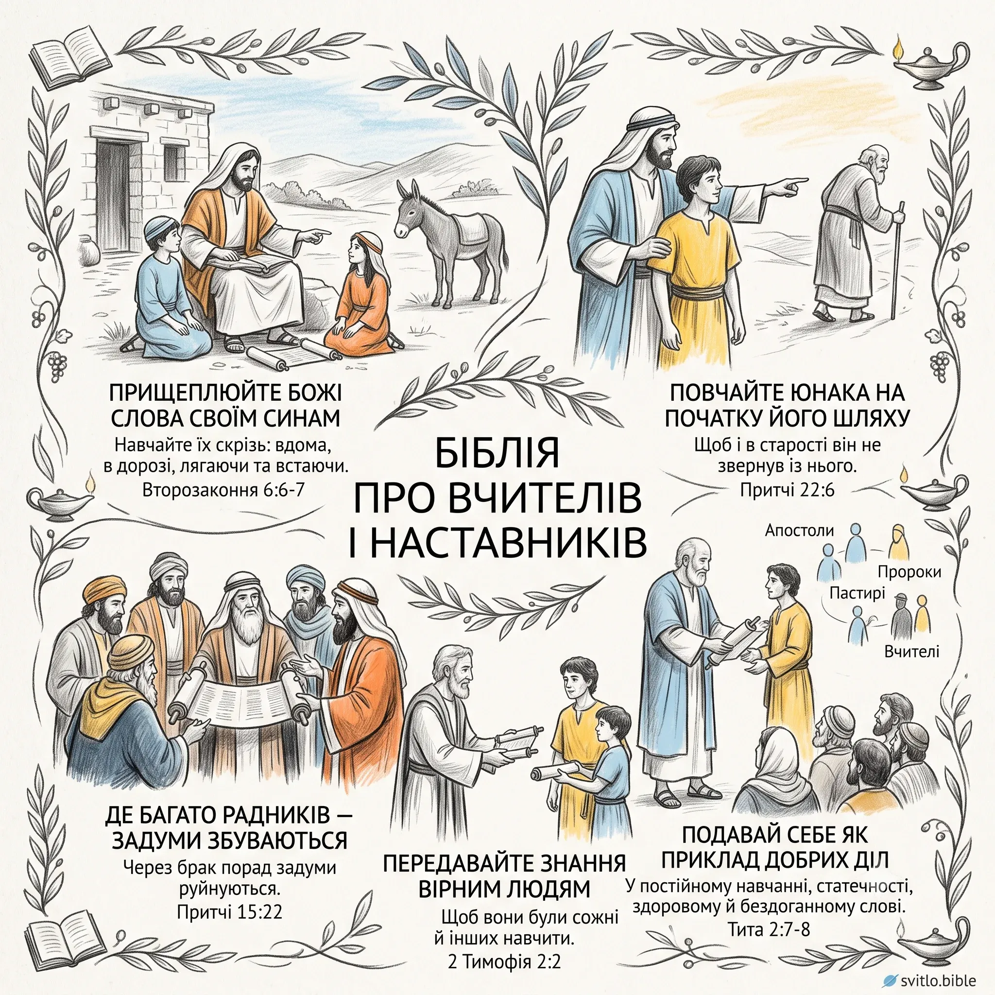 Біблійні цитати про вчителів і наставників