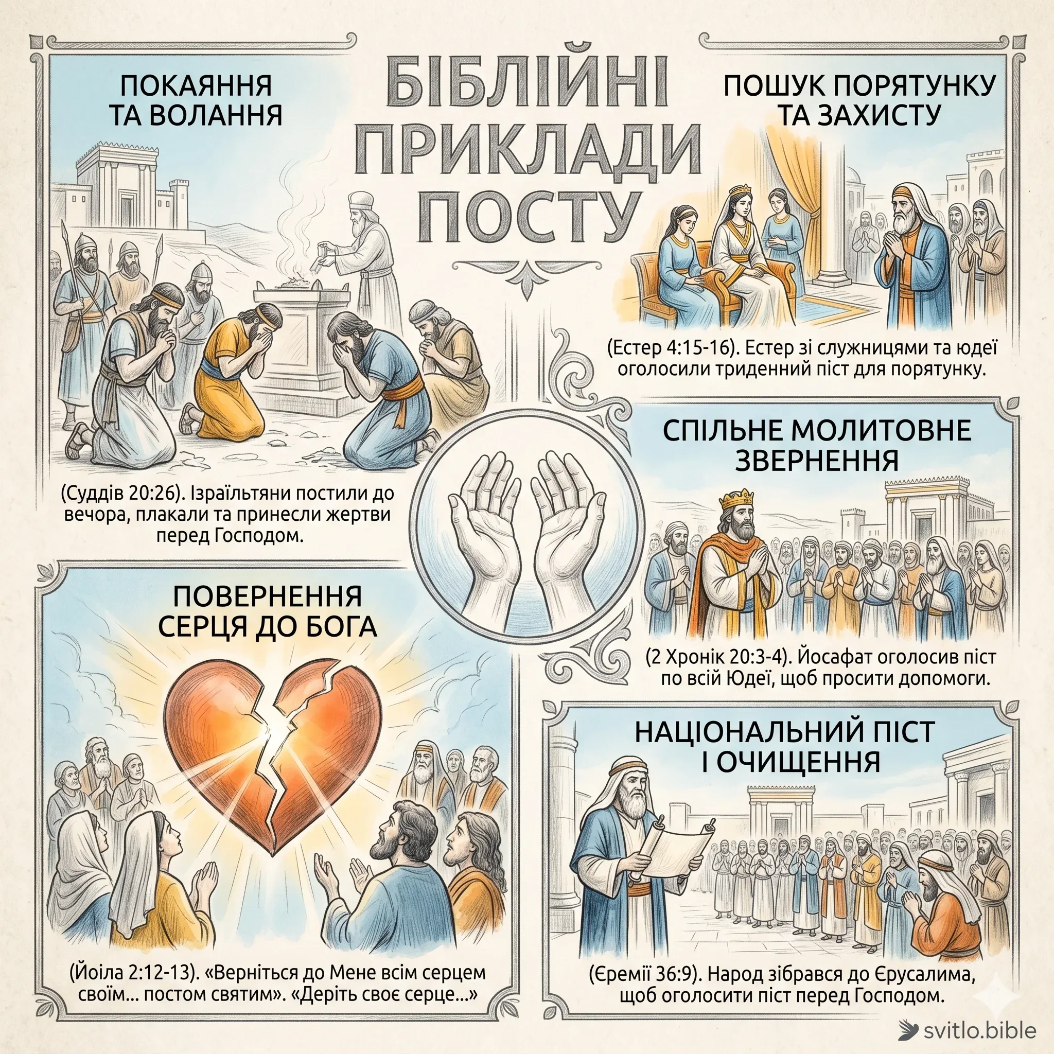 про піст в Біблії при небезпеці