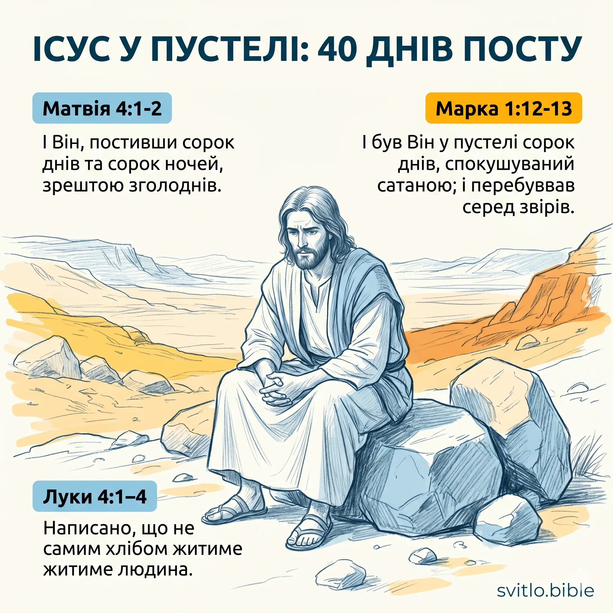Ісус Христос в пості у пустелі