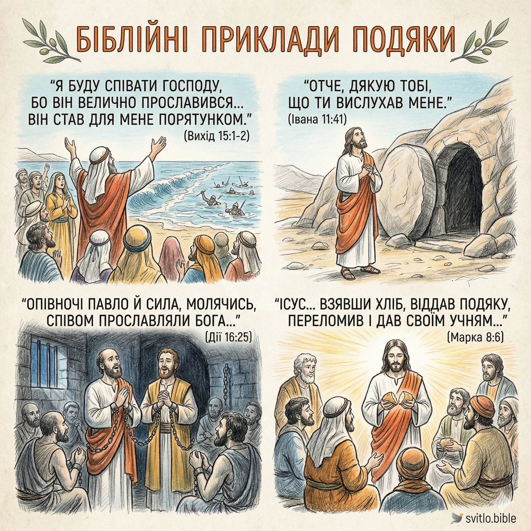 християнські біблійні вірші про подяку Богу
