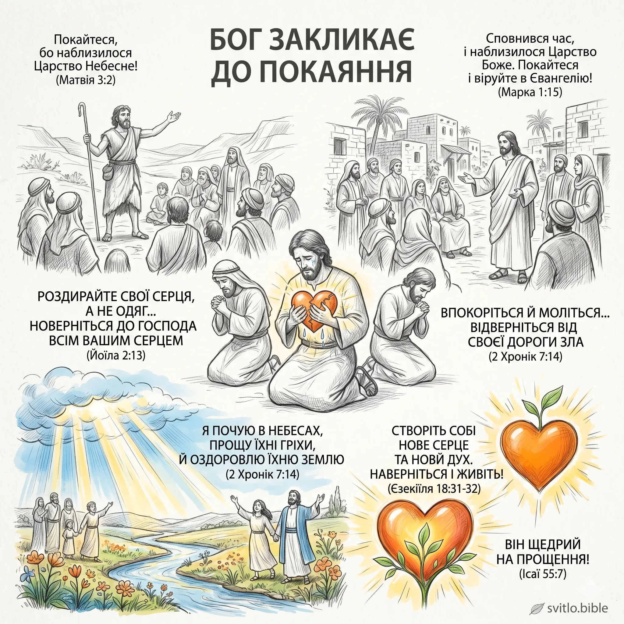 цитати з Біблії про Божий заклик до покаяння