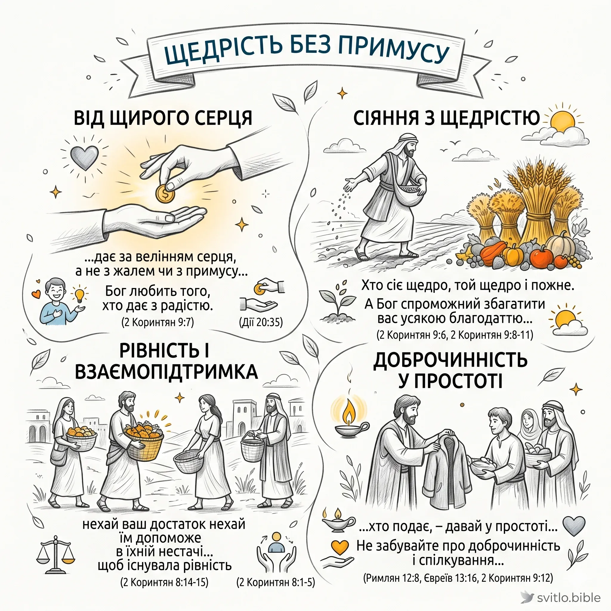 щедрість без примусу в Новому Завіті