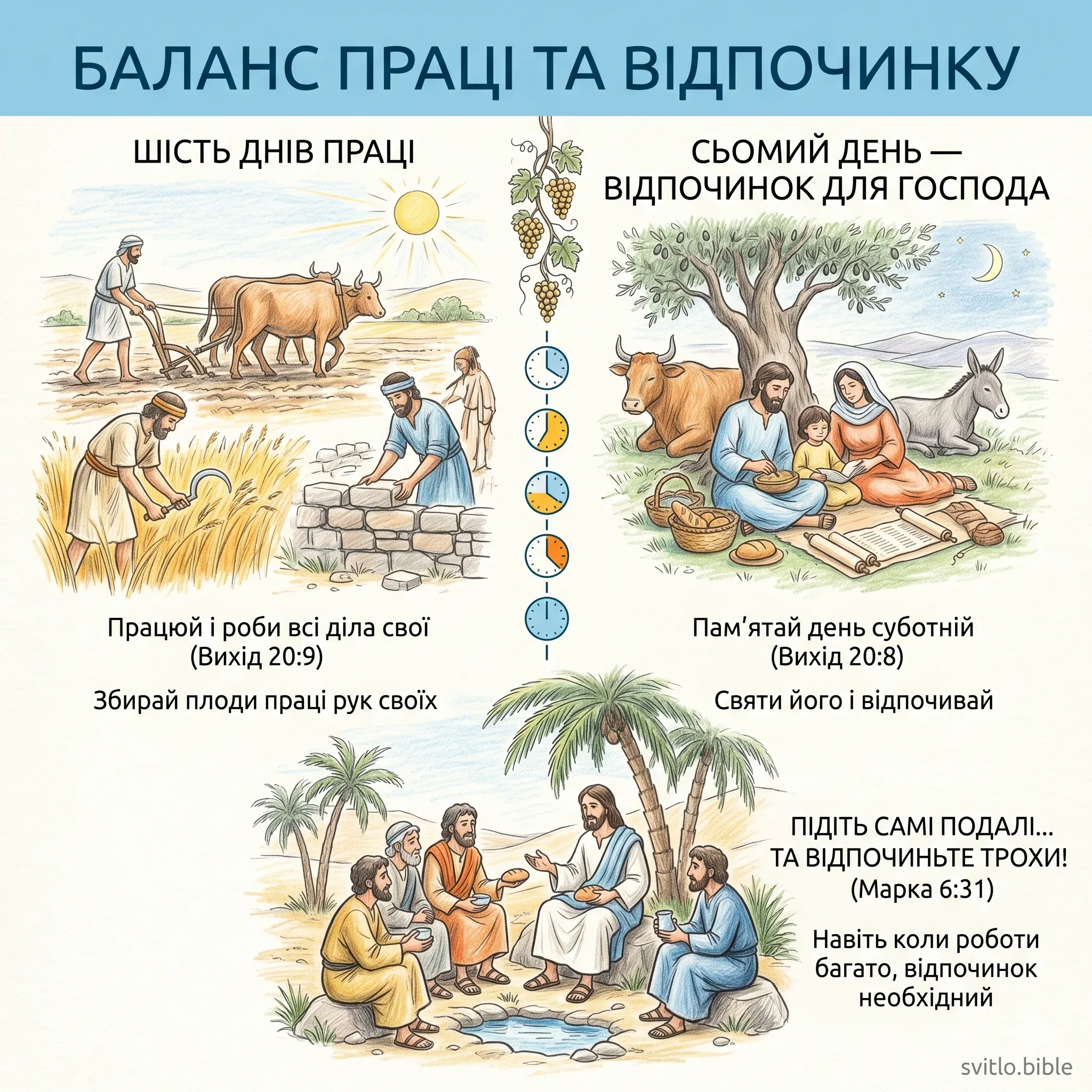 баланс праці та відпочинку за Біблією