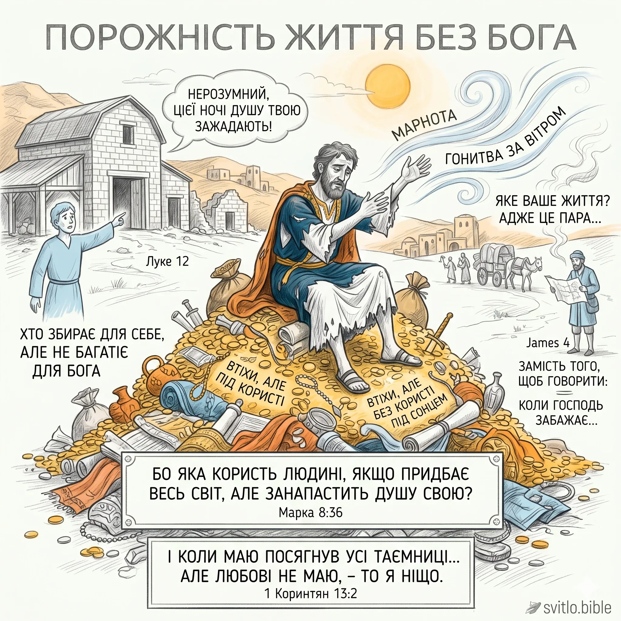 беззмістовність життя без Бога