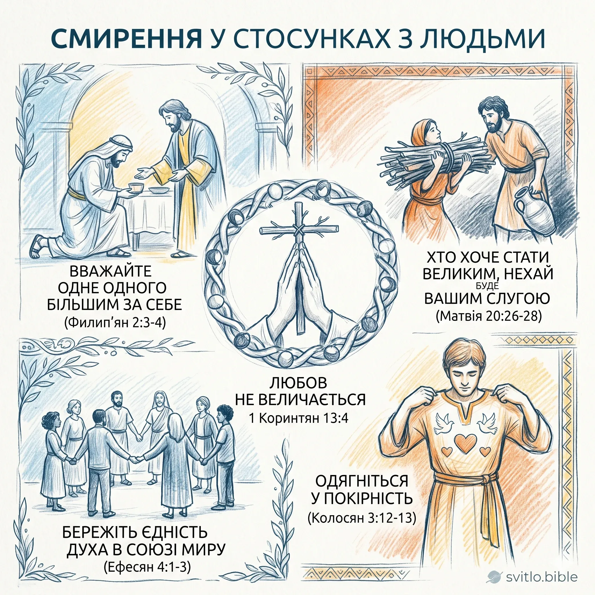 Біблійні вірші про смирення у стосунках з людьми