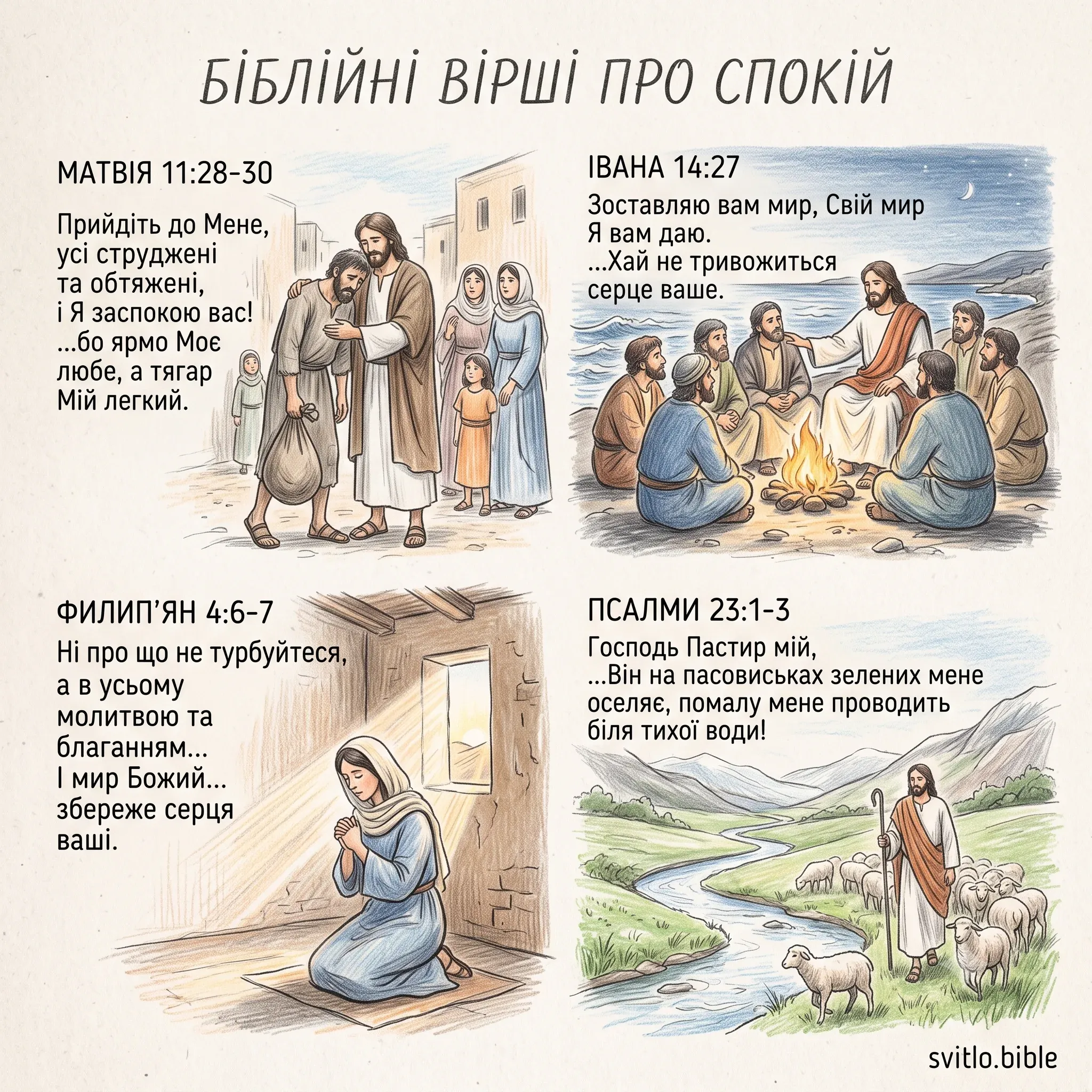 Біблійні вірші про спокій