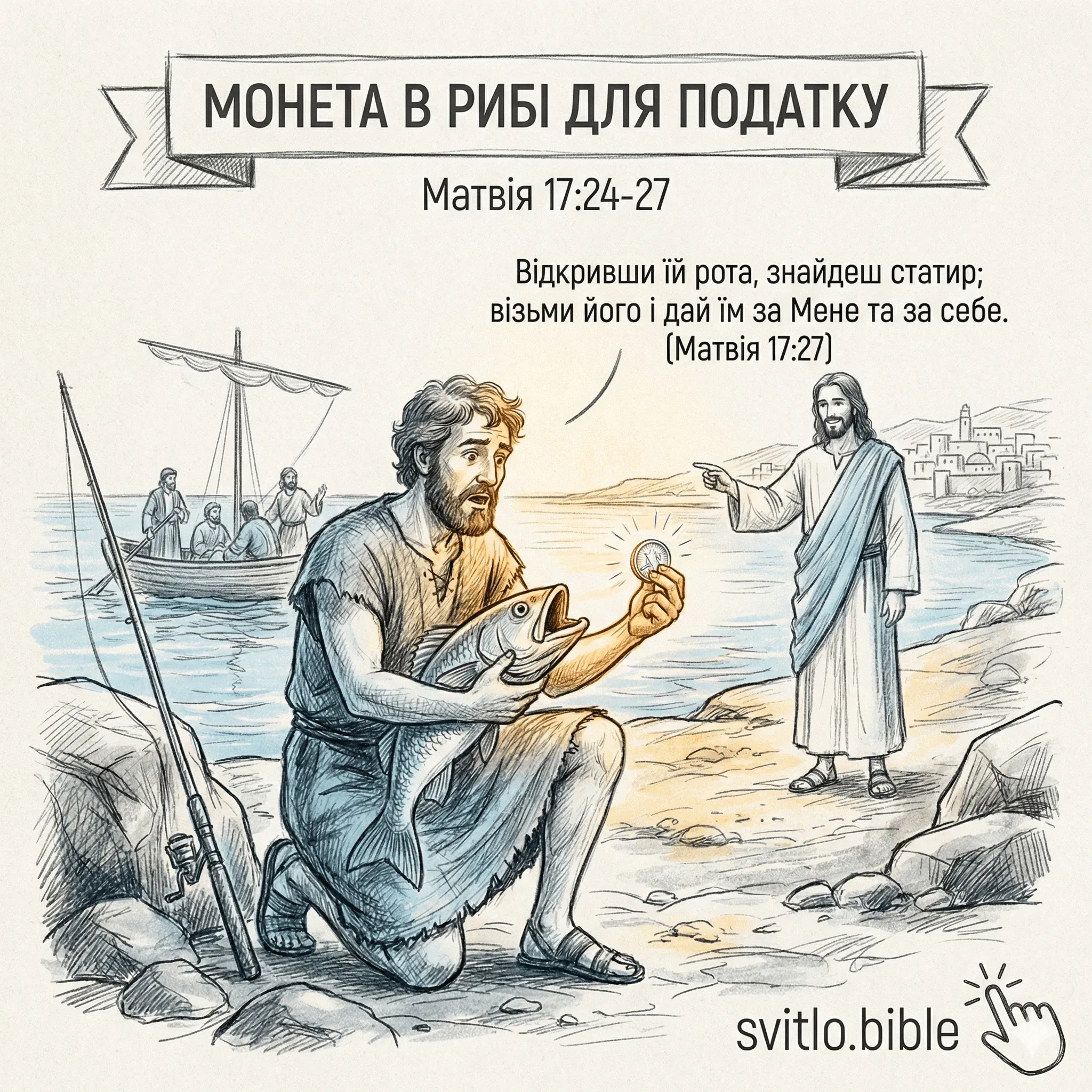 монета в рибі для податку