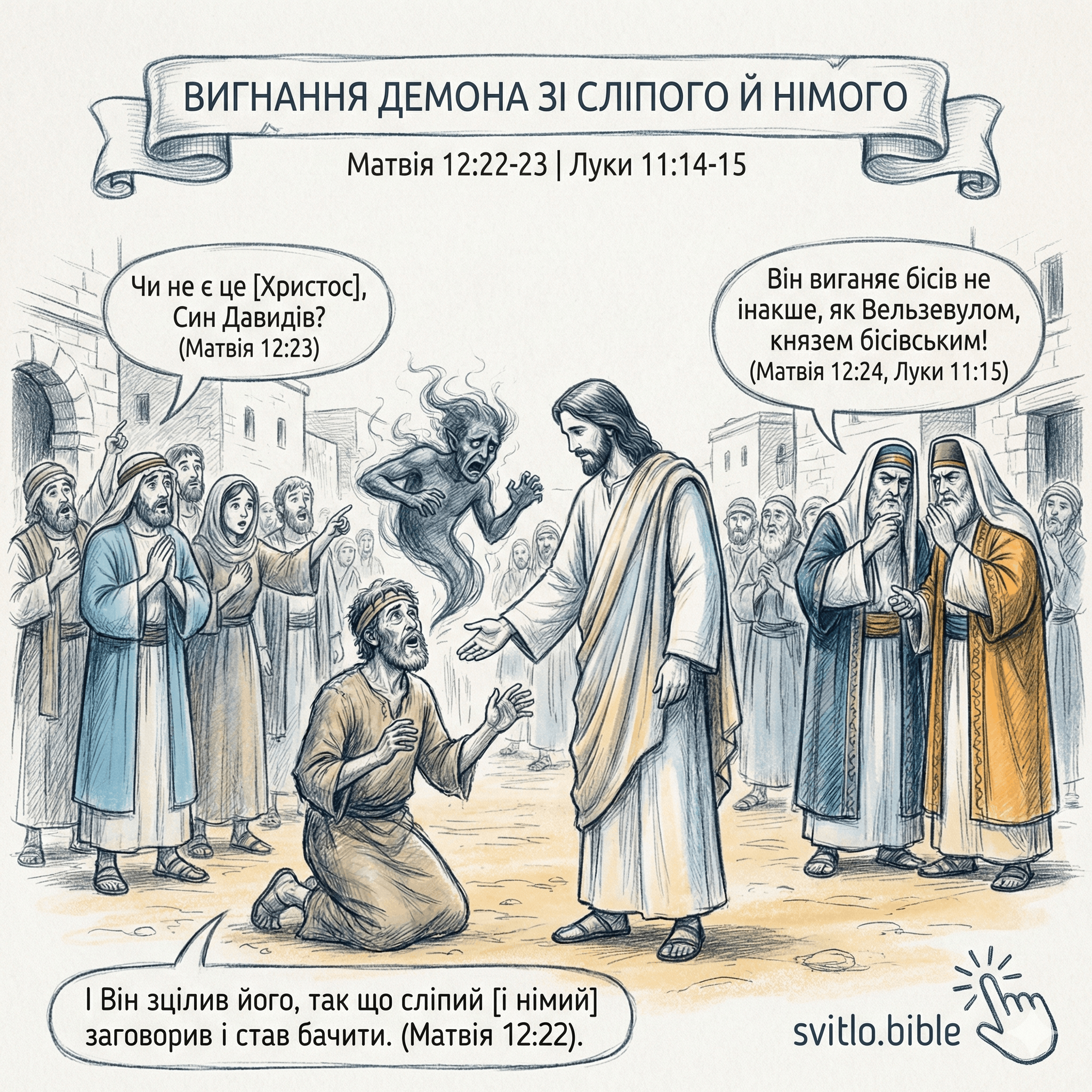 вигнання демона зі сліпого й німого