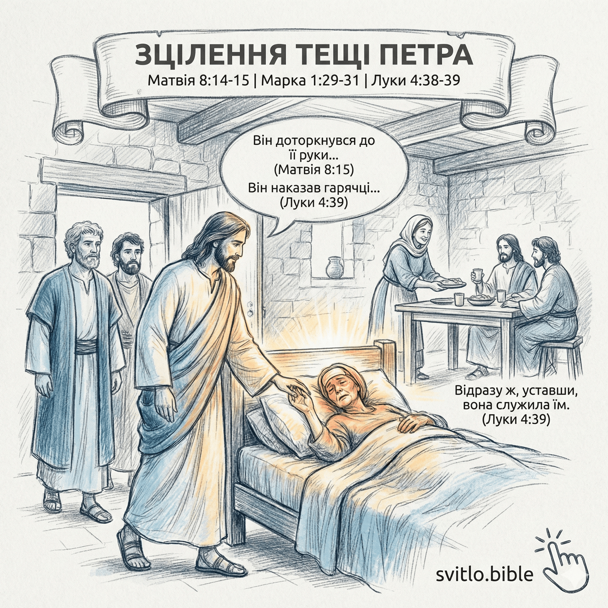 зцілення тещі Петра