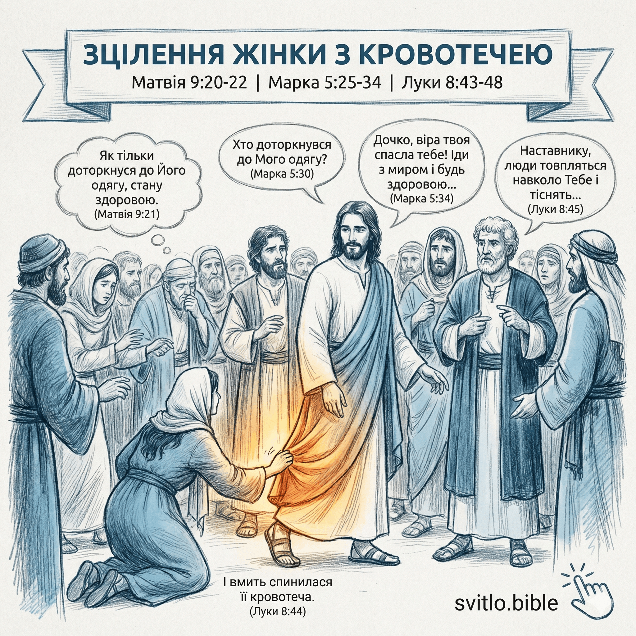 зцілення жінки з кровотечею