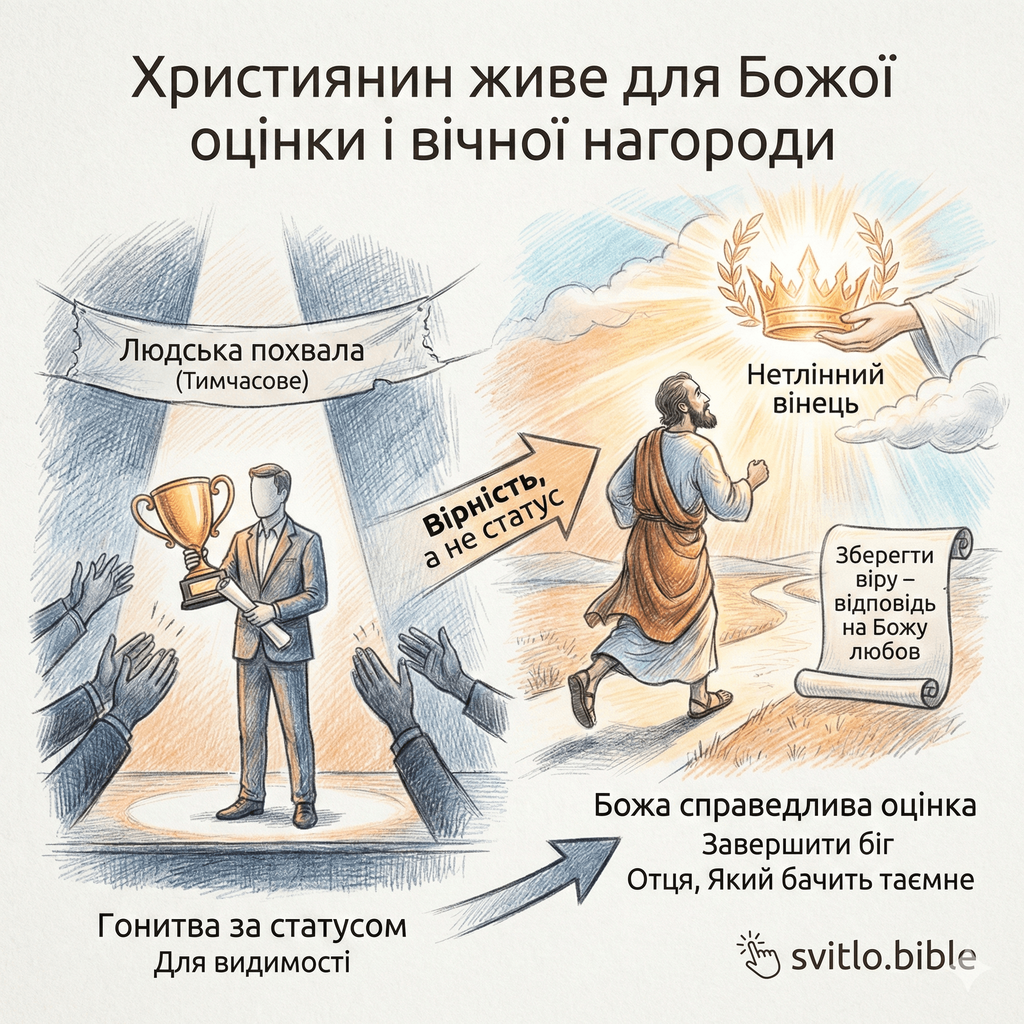 Божа нагорода, а не людська похвала