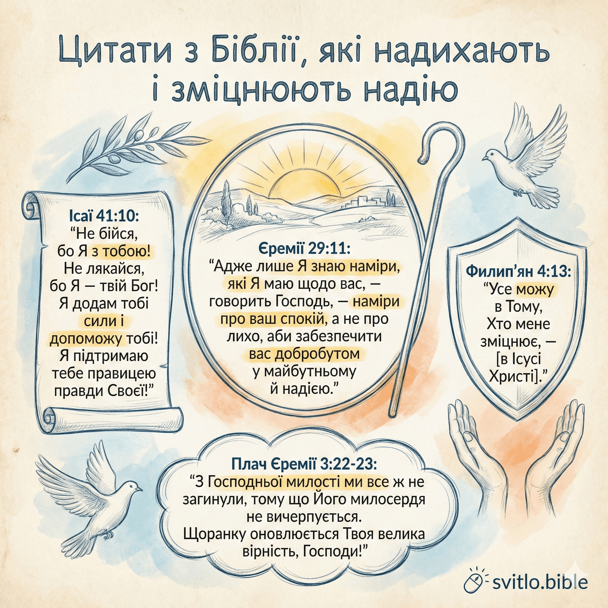 цитати з Біблії, які надихають і зміцнюють надію