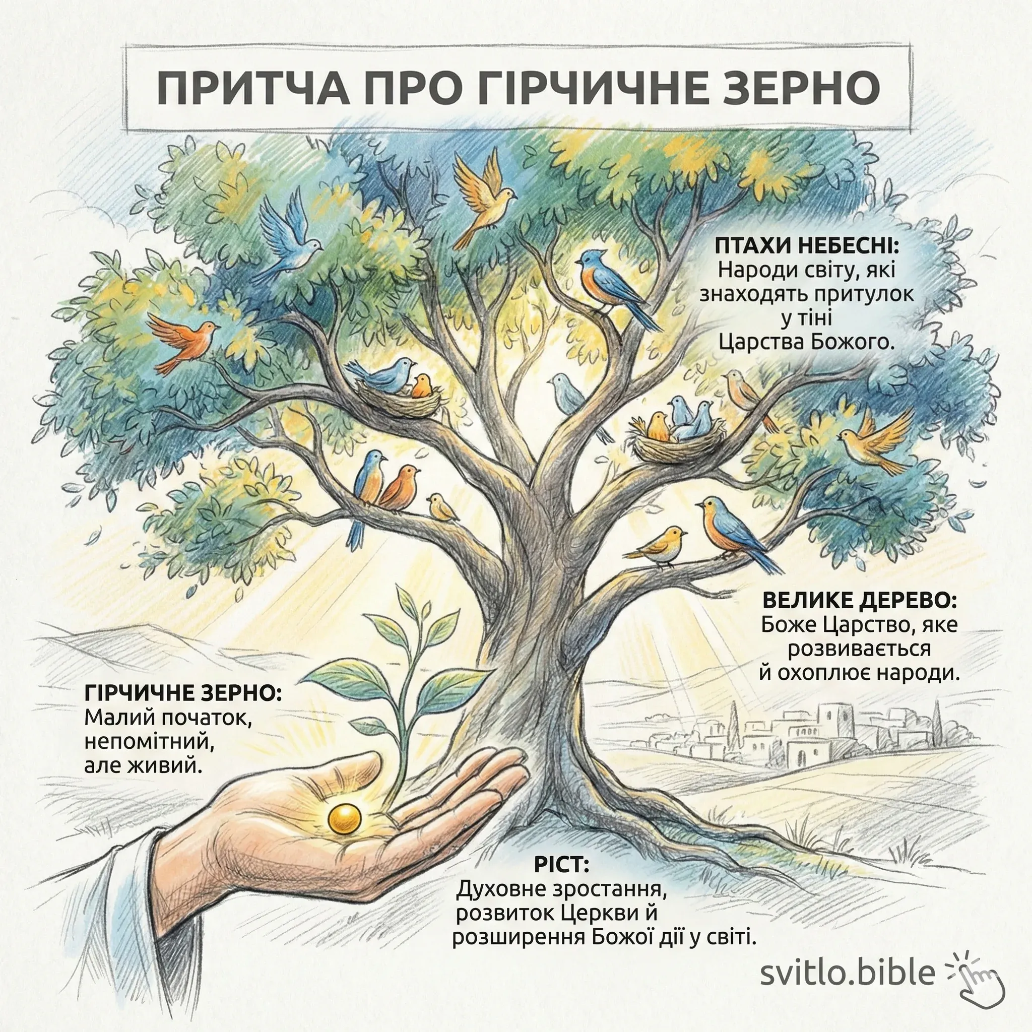 притча про гірчичне зерно пояснення образів