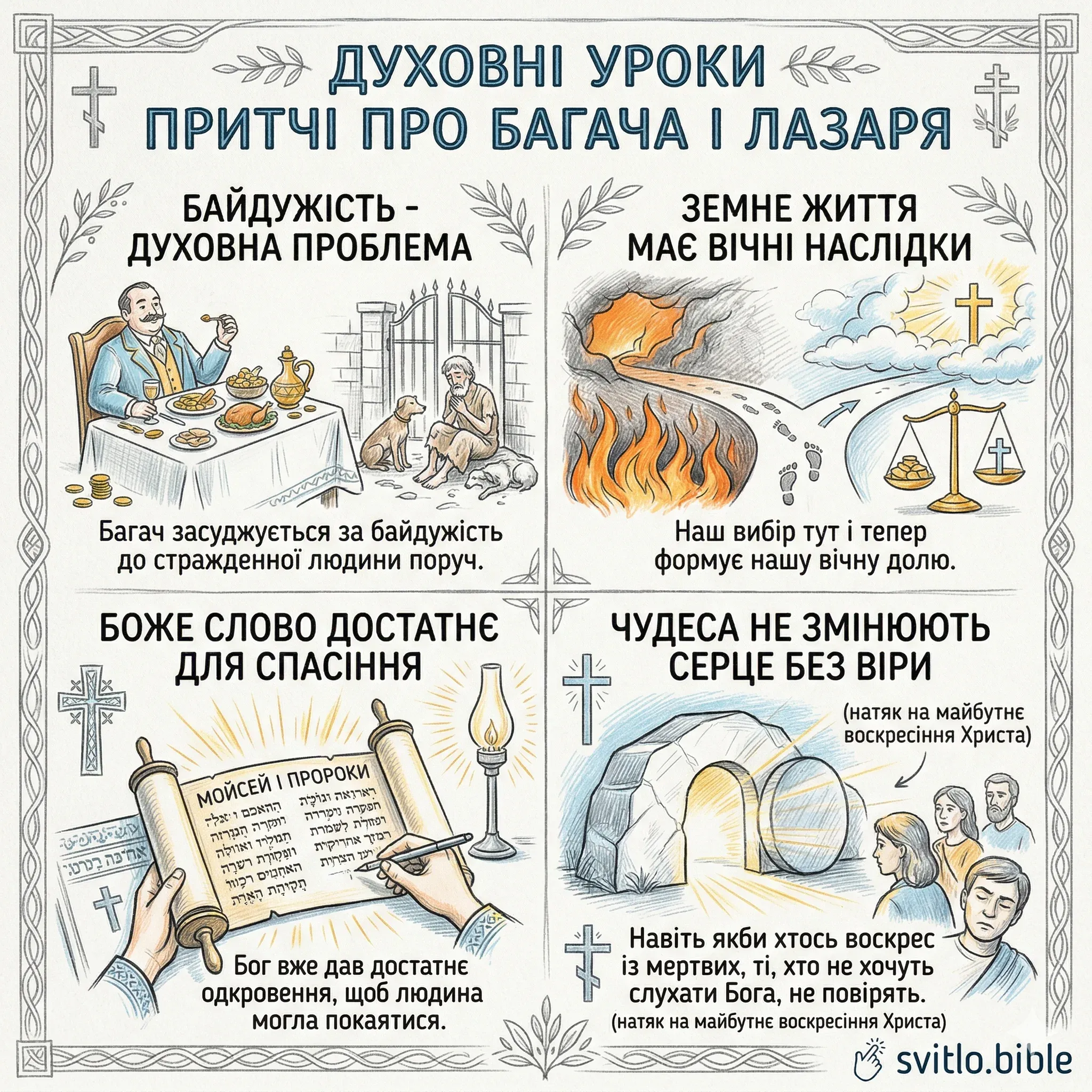 чому навчає притча про багатого та Лазаря