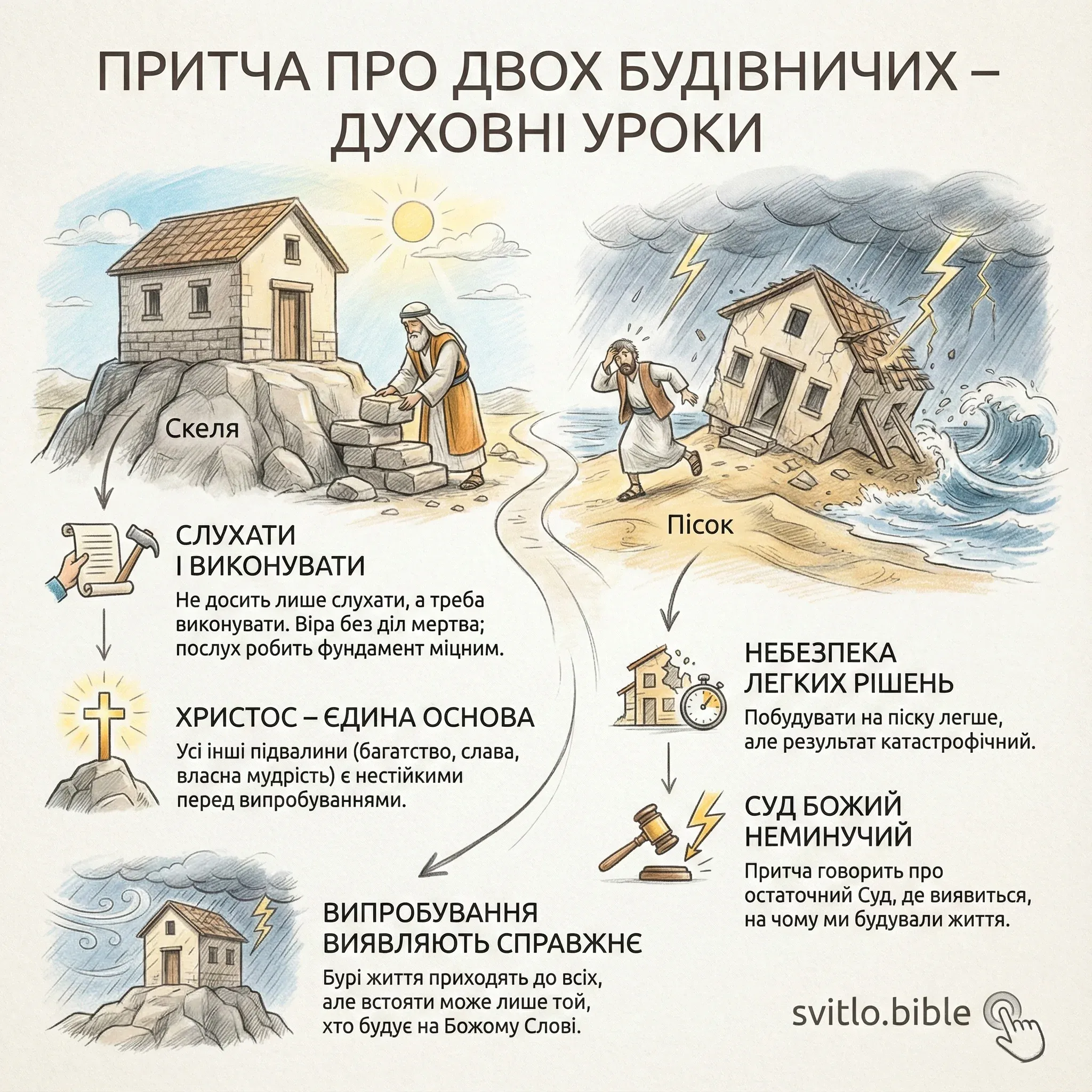 що означає будувати на камні та на піску