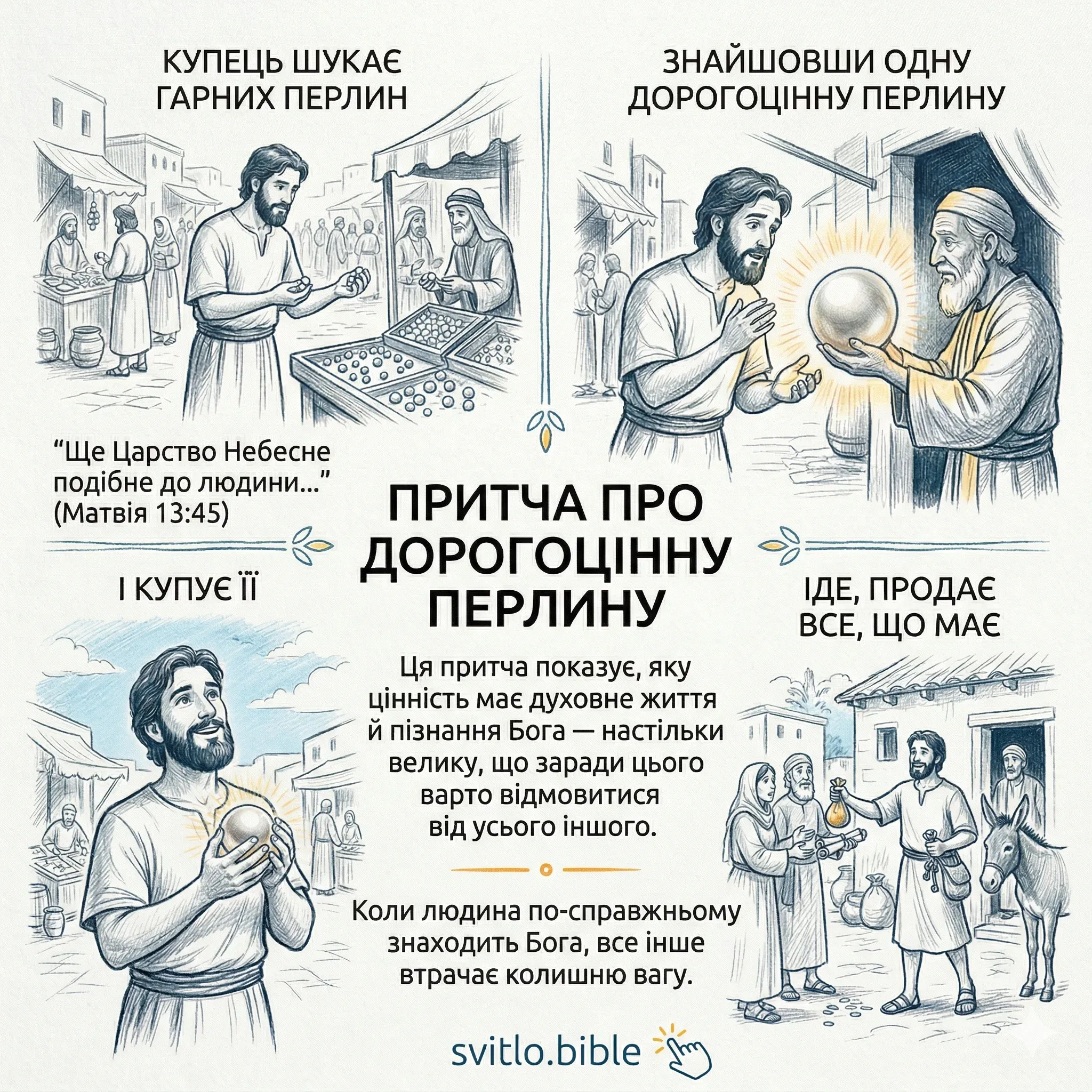 сенс притчі про дорогоцінну перлину