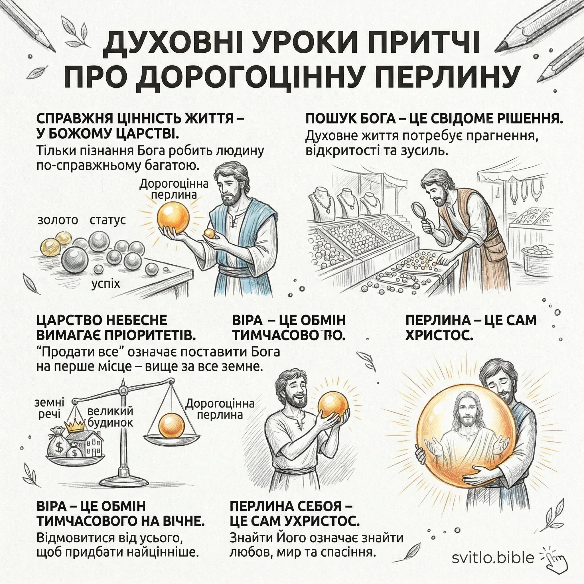 духовні уроки притчі про дорогоцінну перлину