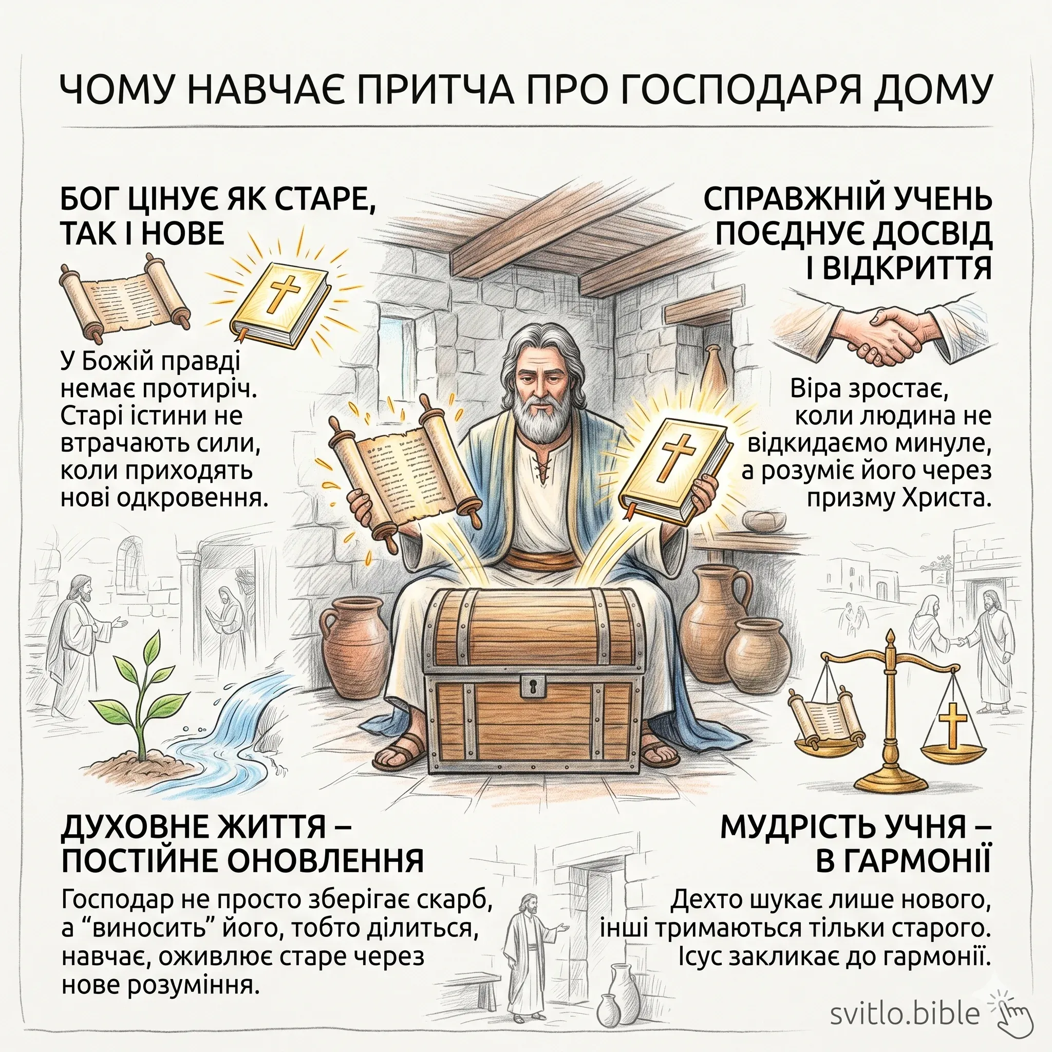 чому навчає притча про старе і нове
