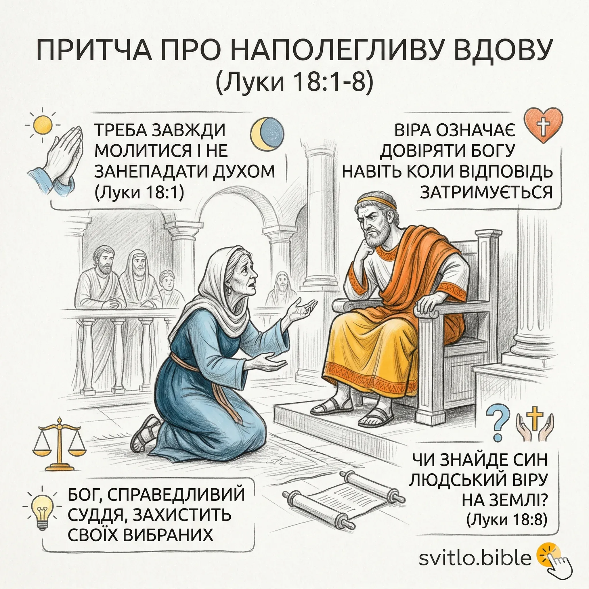 притча про наполегливу вдову