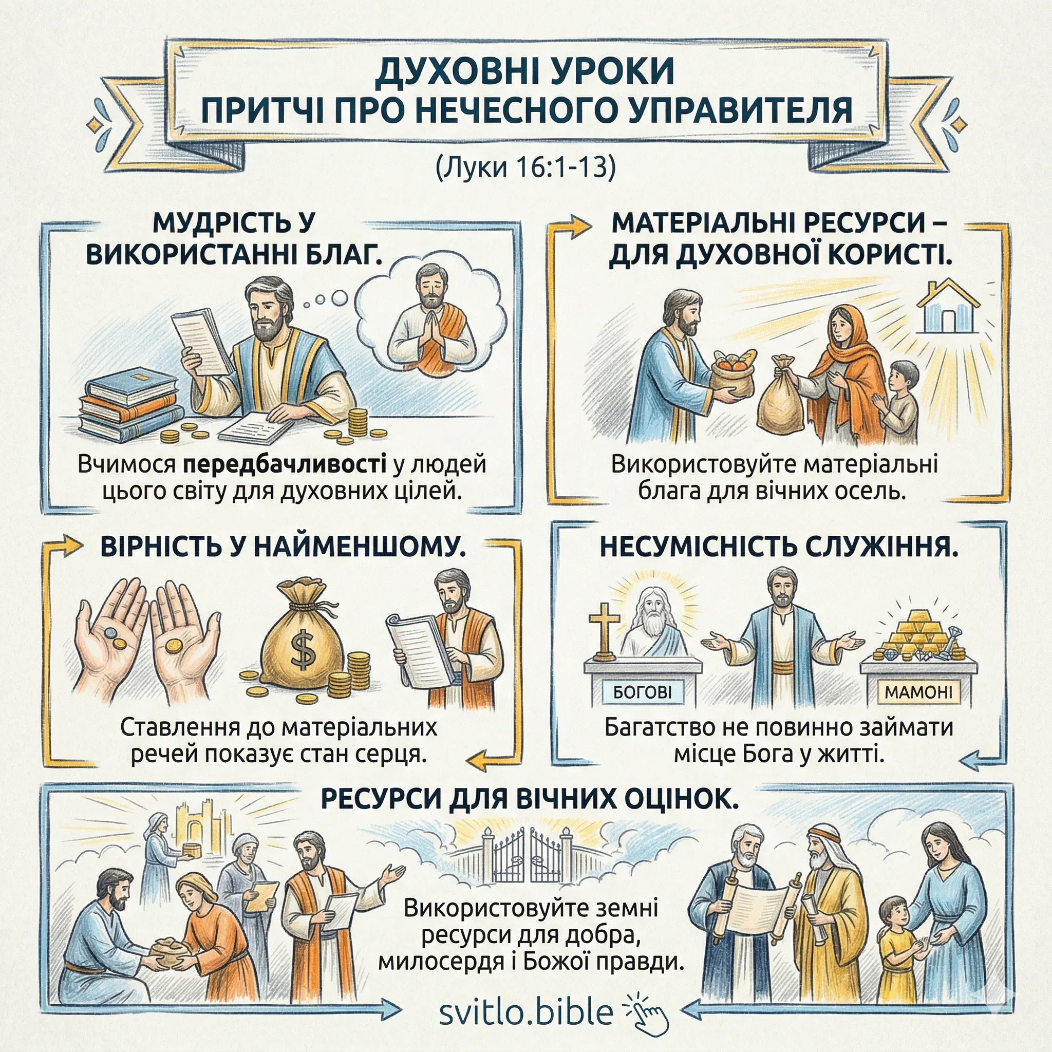 духовні уроки притчі про нечесного управителя
