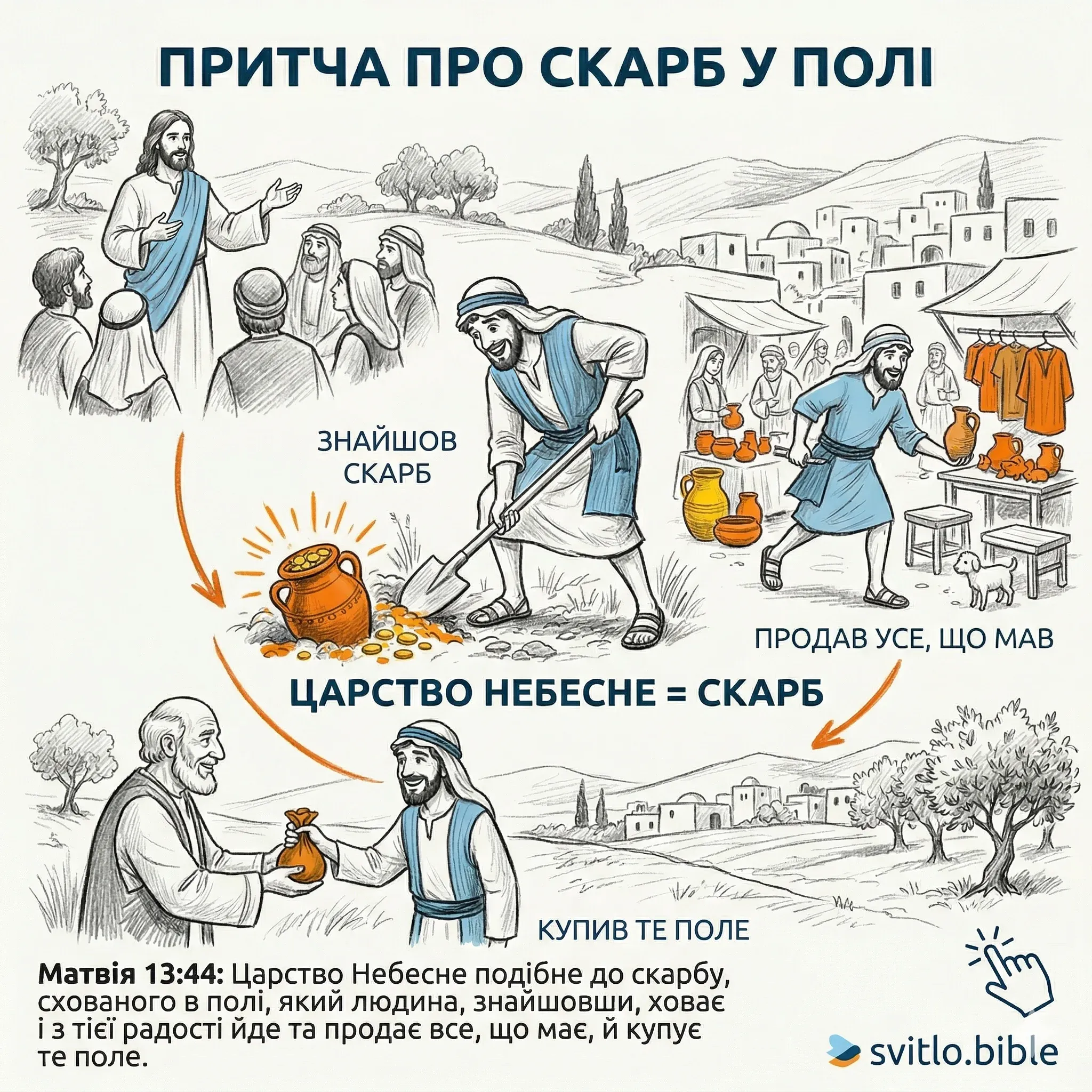 притча про скарб схований у полі
