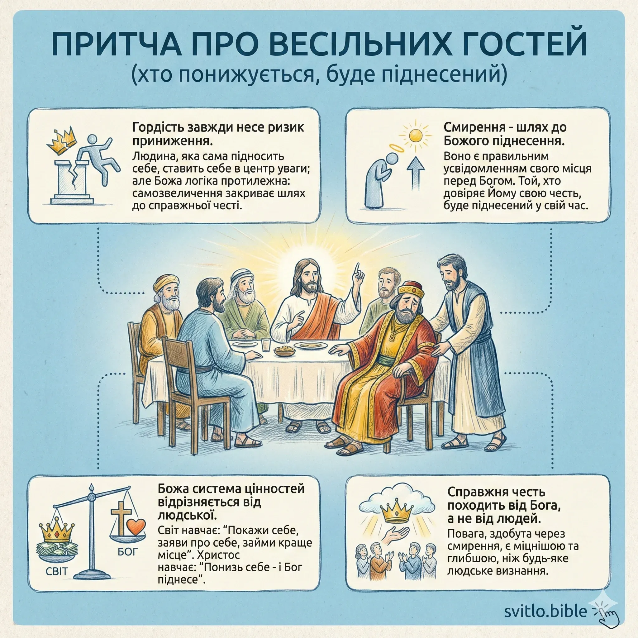хто підноситься, буде понижений