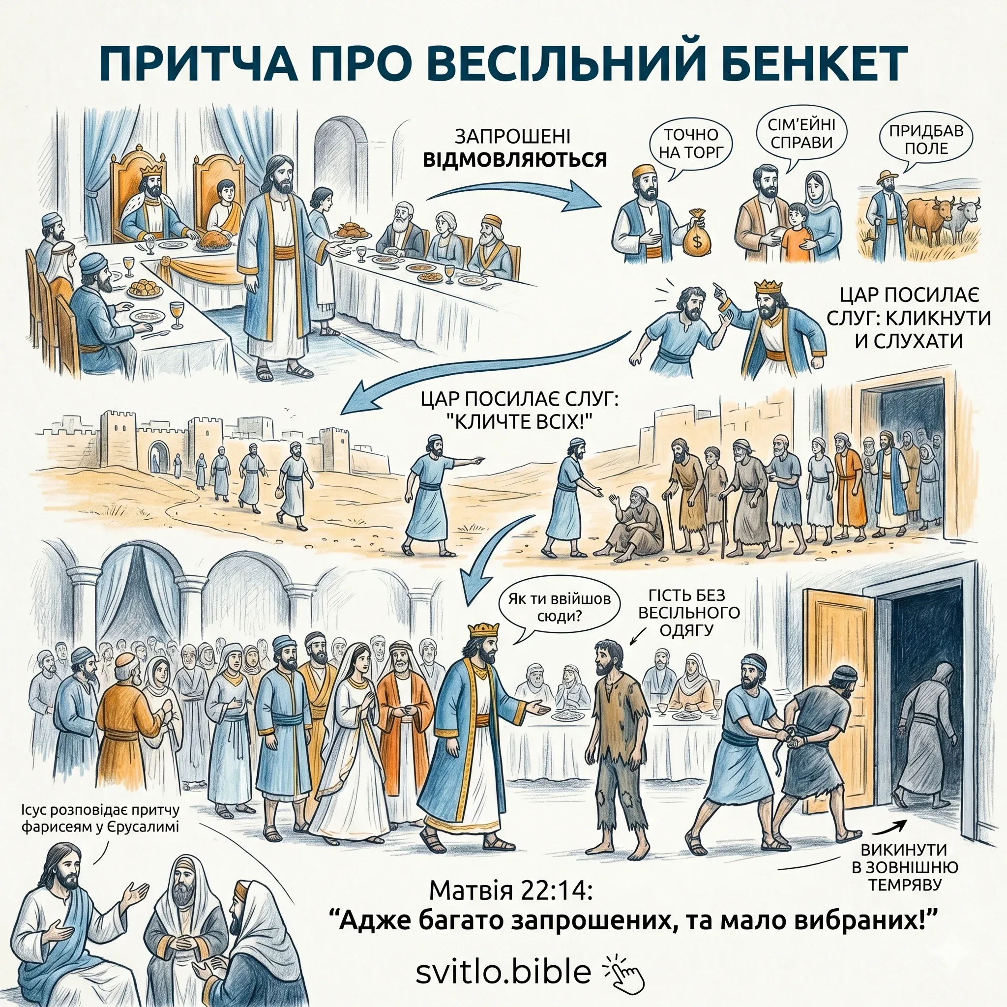 притча запрошення на бенкет