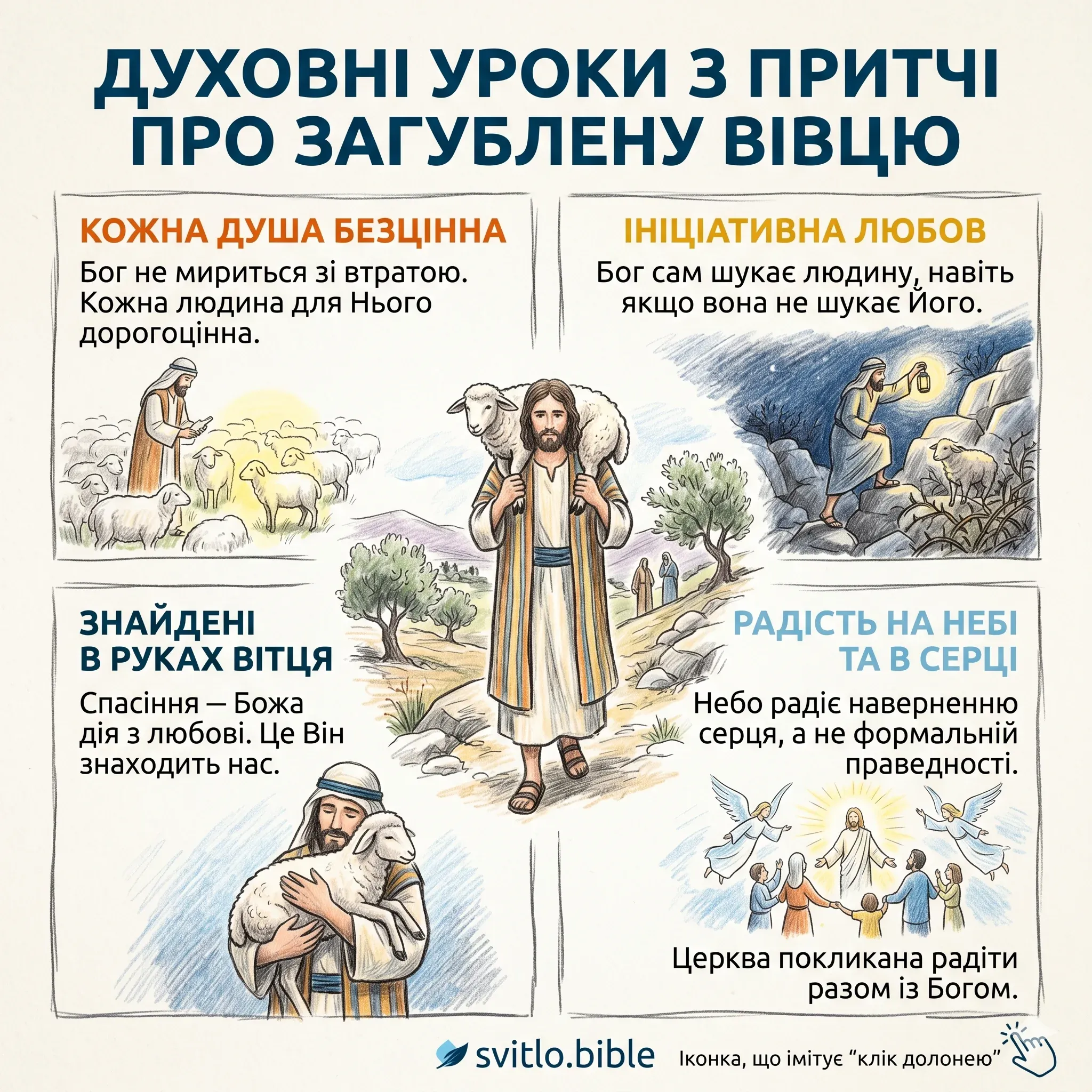 чому навчає притча про пастуха і загублену вівцю