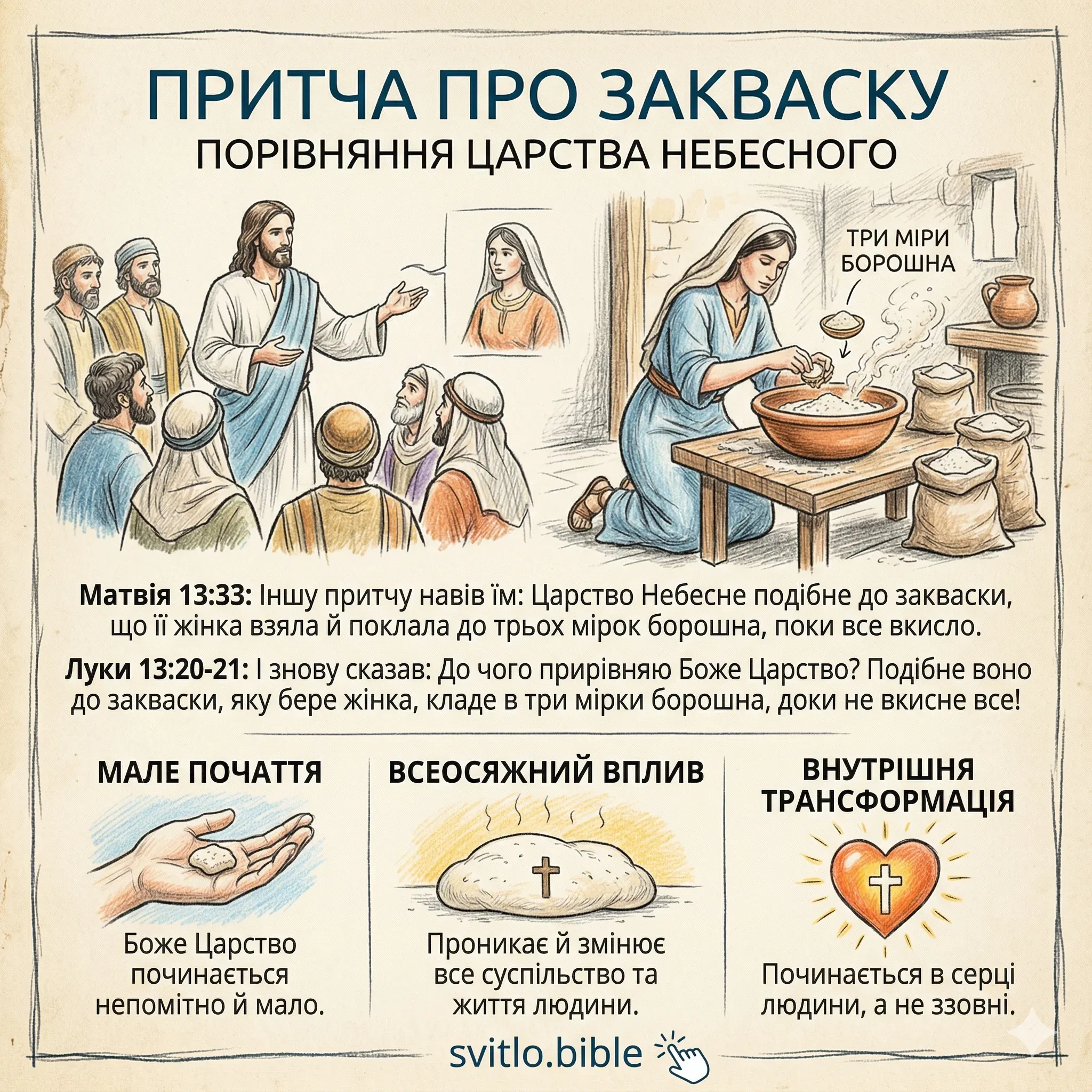 тлумачення притчі про закваску