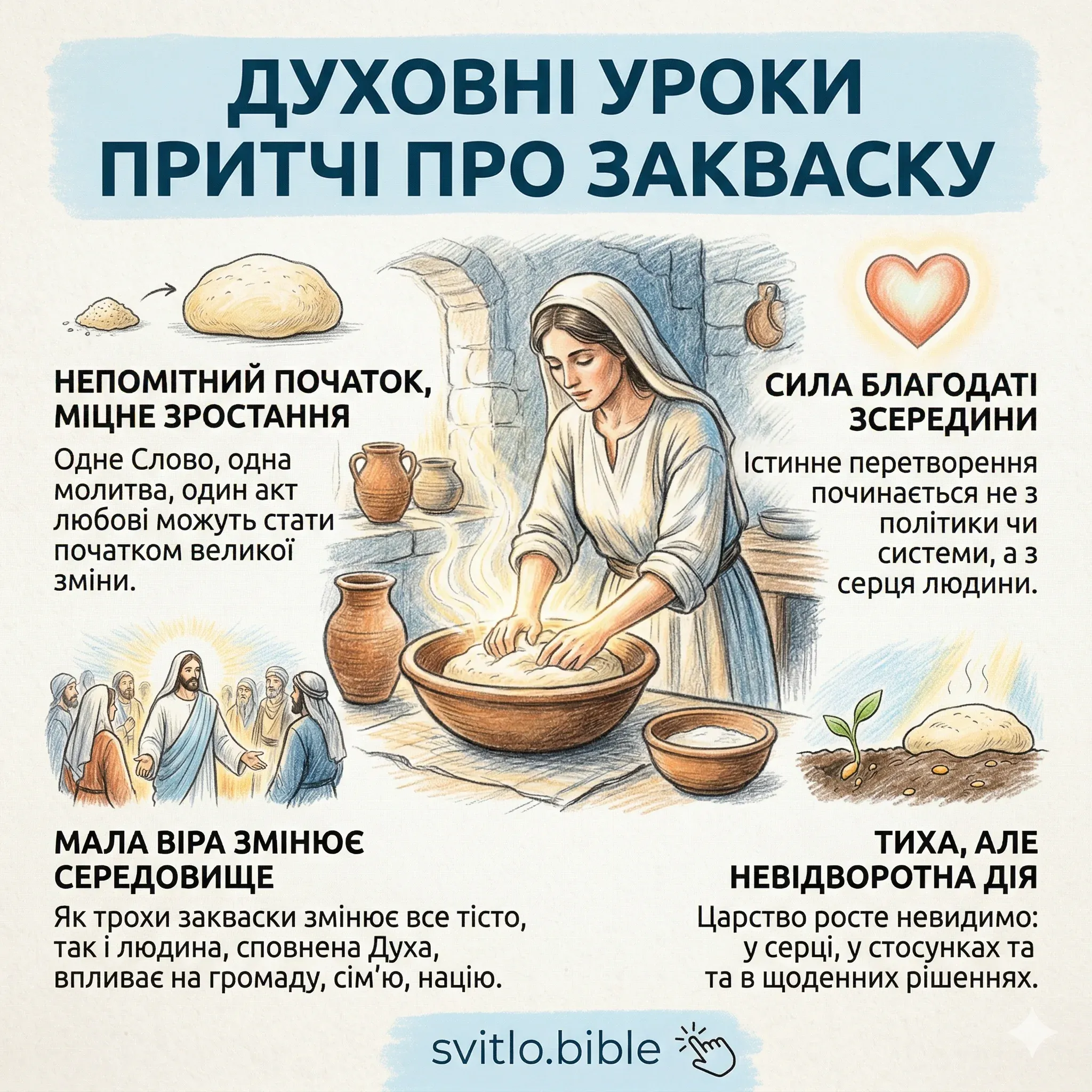 порівняння закваски і Царства Божого