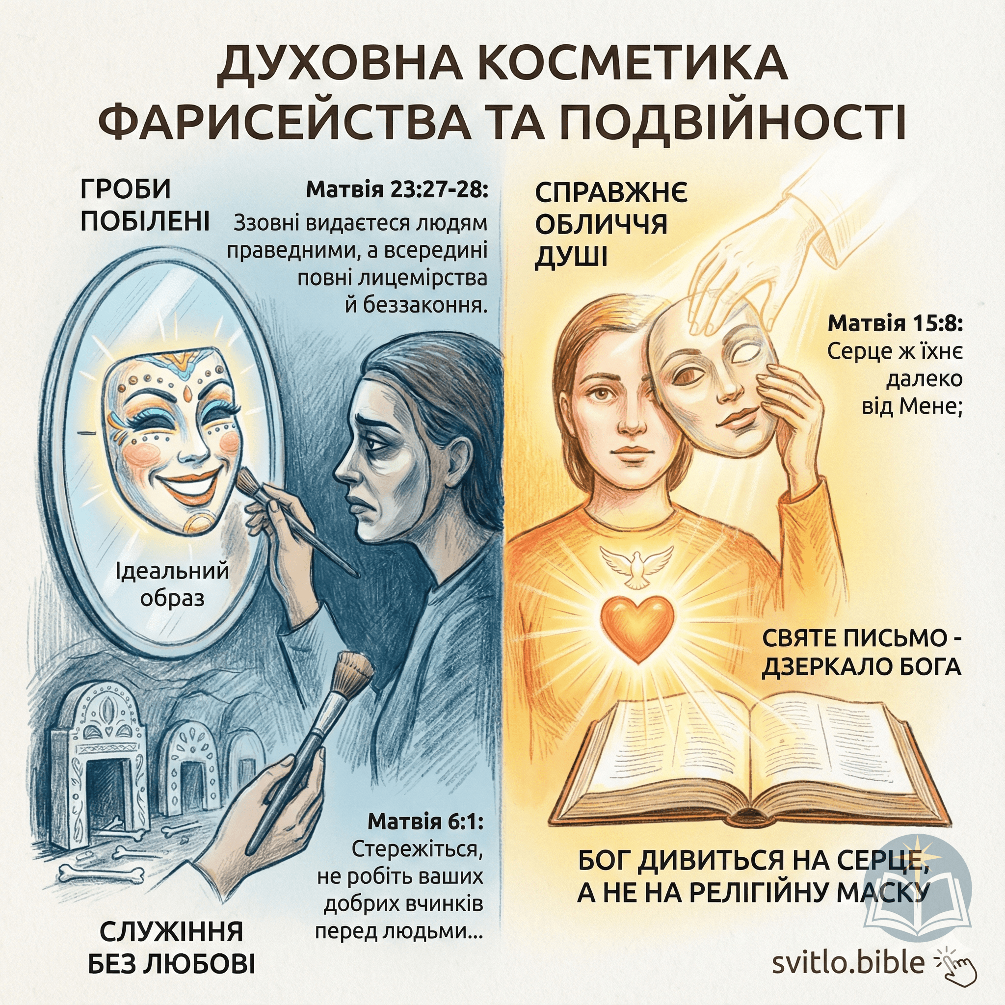 “духовна косметика” фарисейства та подвійності